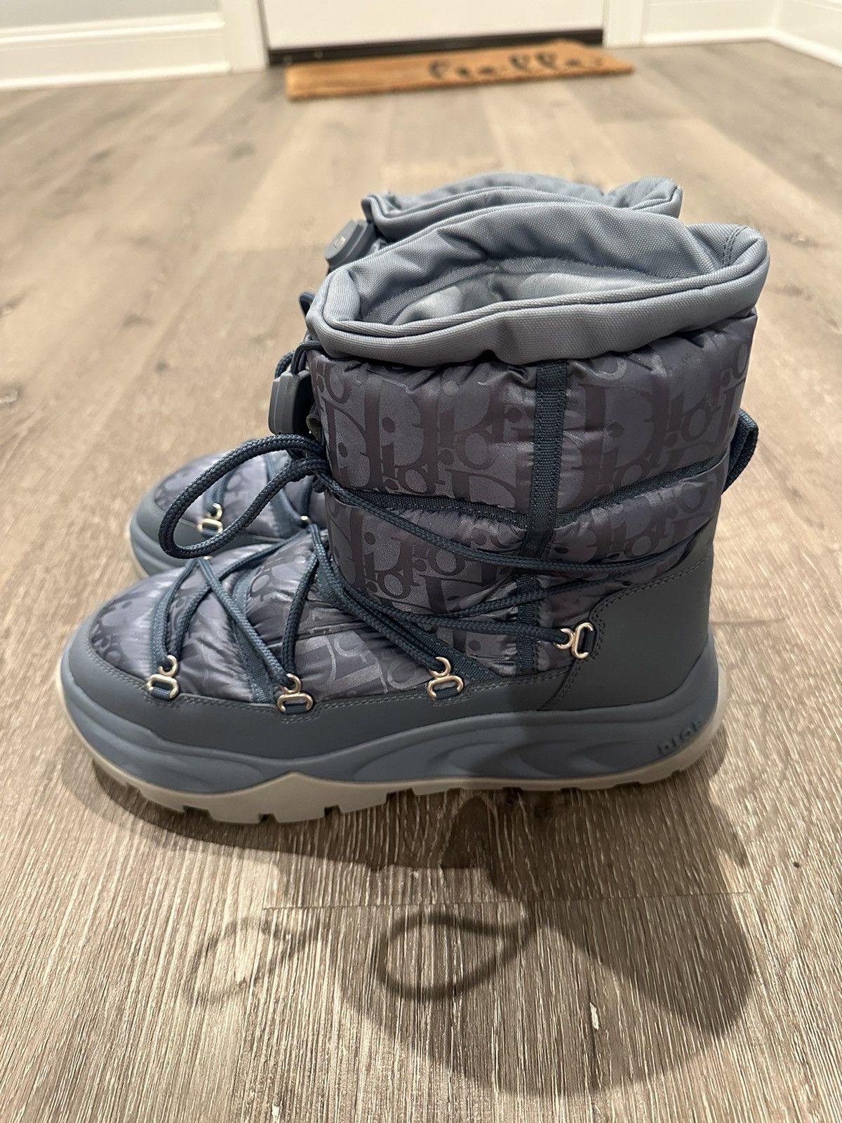 Dior Dior Blue Nylon Oblique Logo Boots Size US 7 / EU 40 - 6 Thumbnail