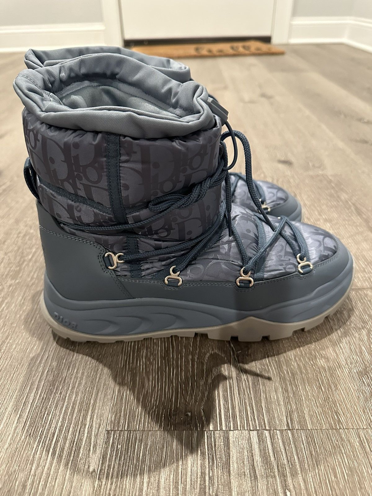 Dior Dior Blue Nylon Oblique Logo Boots Size US 7 / EU 40 - 1 Thumbnail