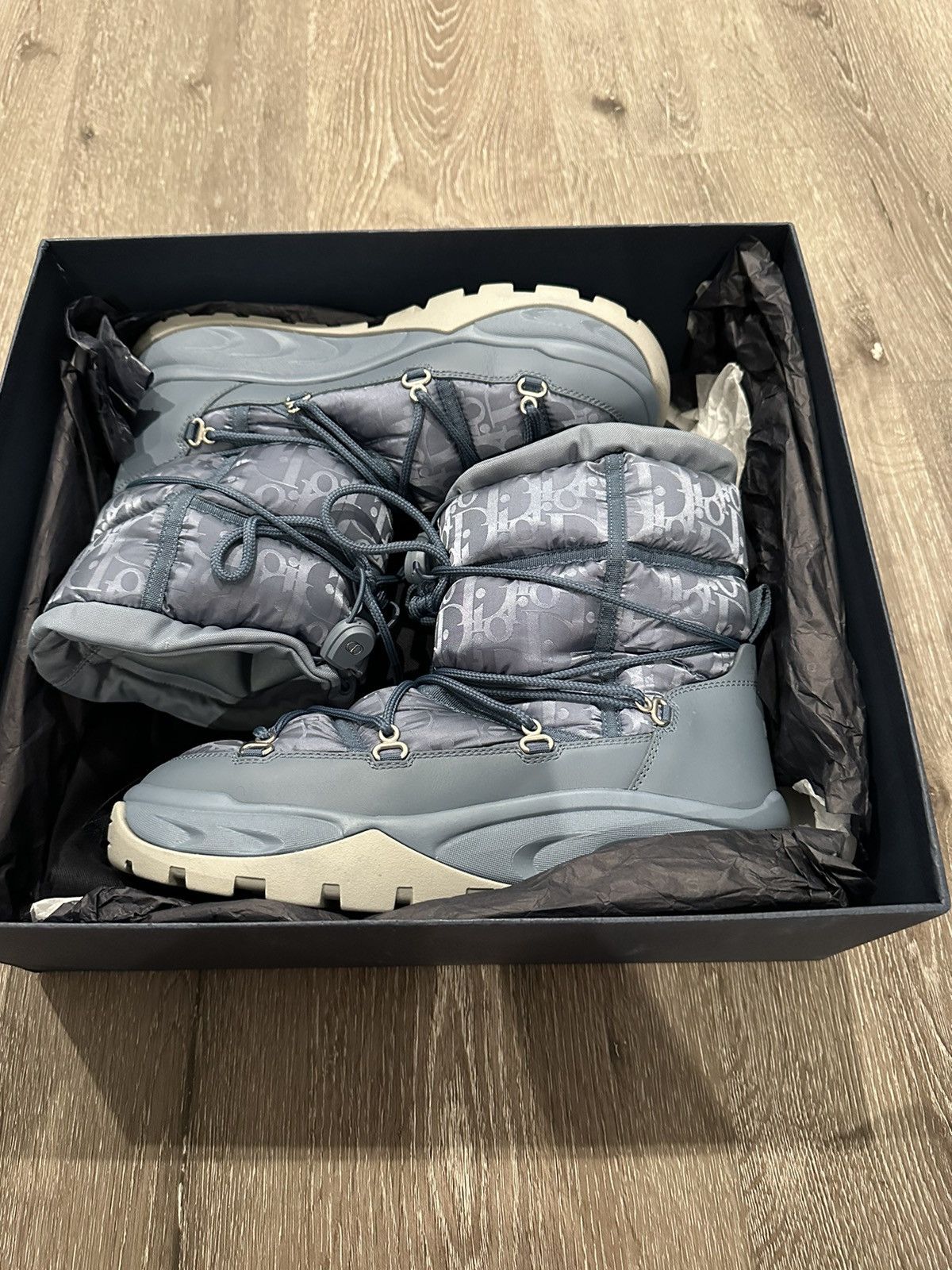Dior Dior Blue Nylon Oblique Logo Boots Size US 7 / EU 40 - 4 Thumbnail