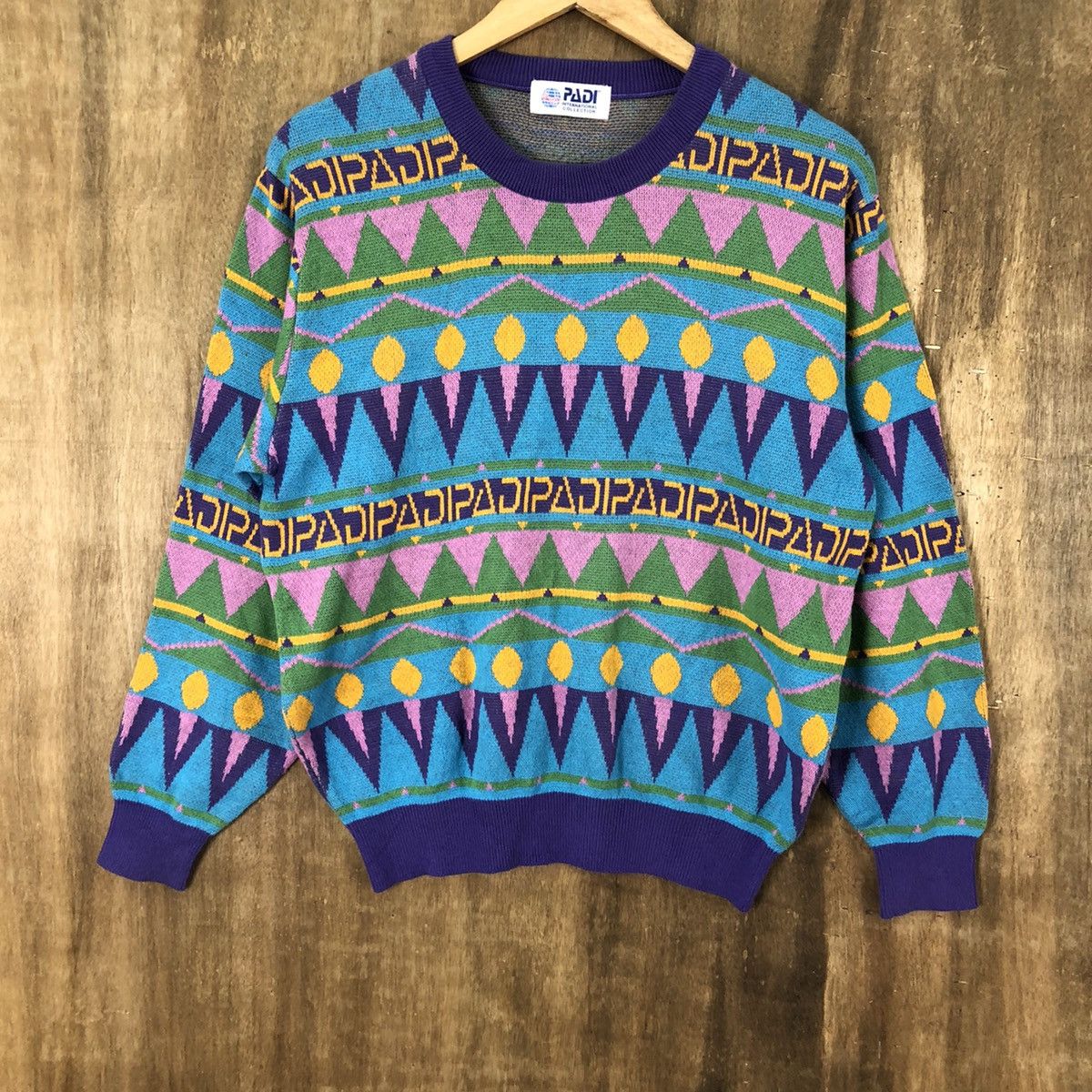 Aran Isles Knitwear × Japanese Brand Padi Japan Navajo Multicolor Knitwear #040 Size US M / EU 48-50 / 2 - 3 Thumbnail