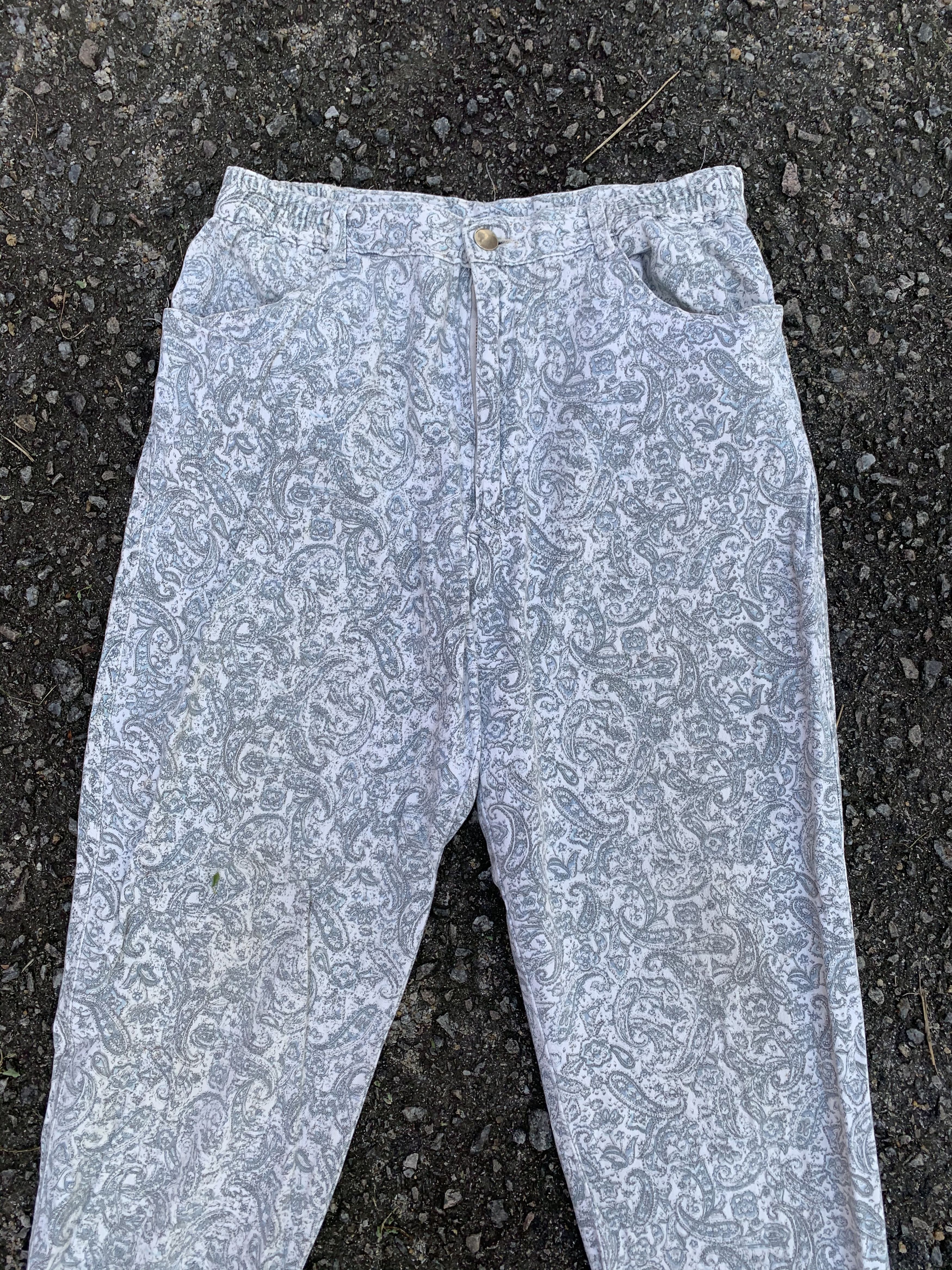 Japanese Brand 🔥Paisley Floral Fullprinted Pants Size US 28 / EU 44 - 3 Thumbnail