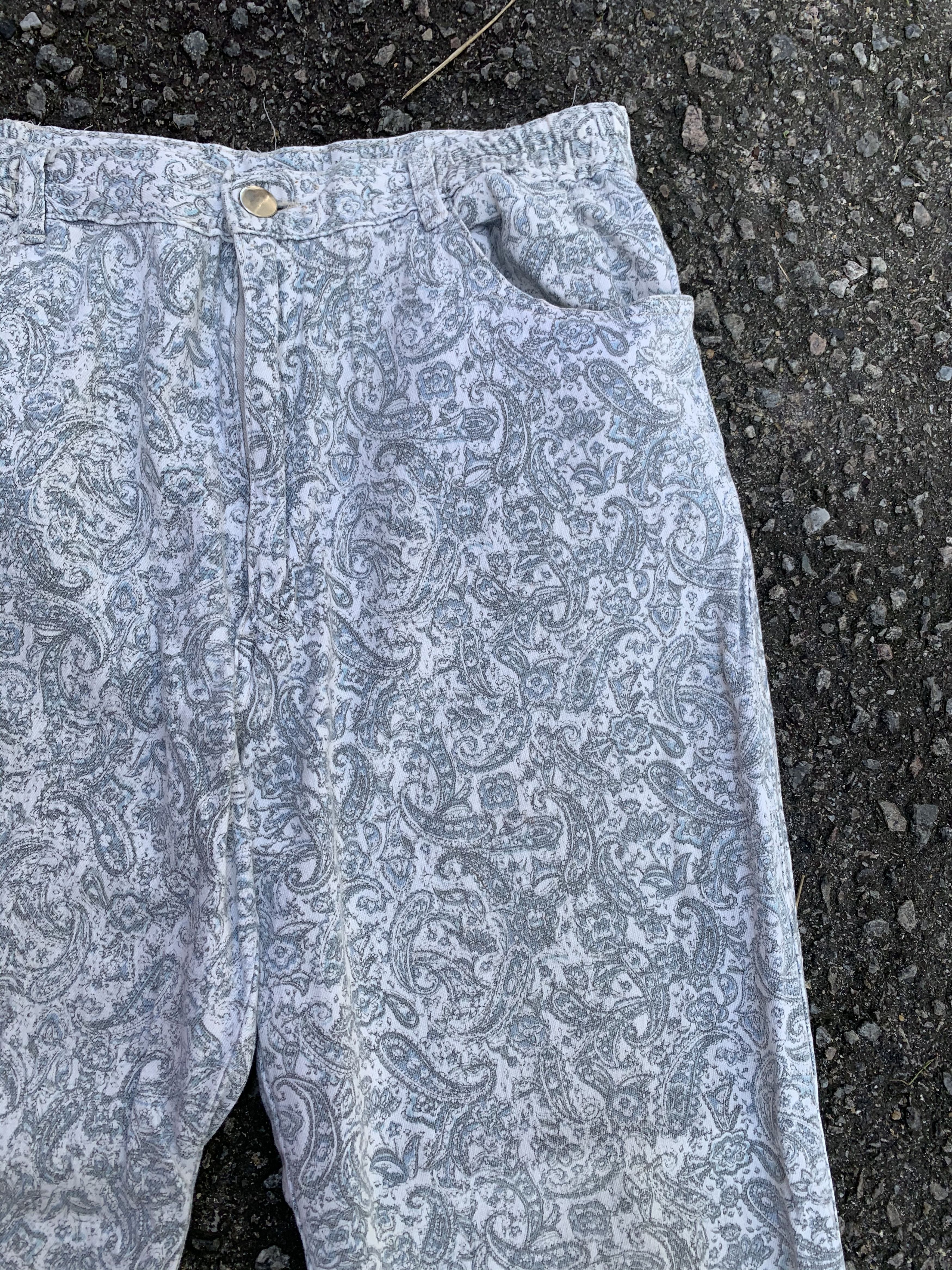 Japanese Brand 🔥Paisley Floral Fullprinted Pants Size US 28 / EU 44 - 6 Thumbnail