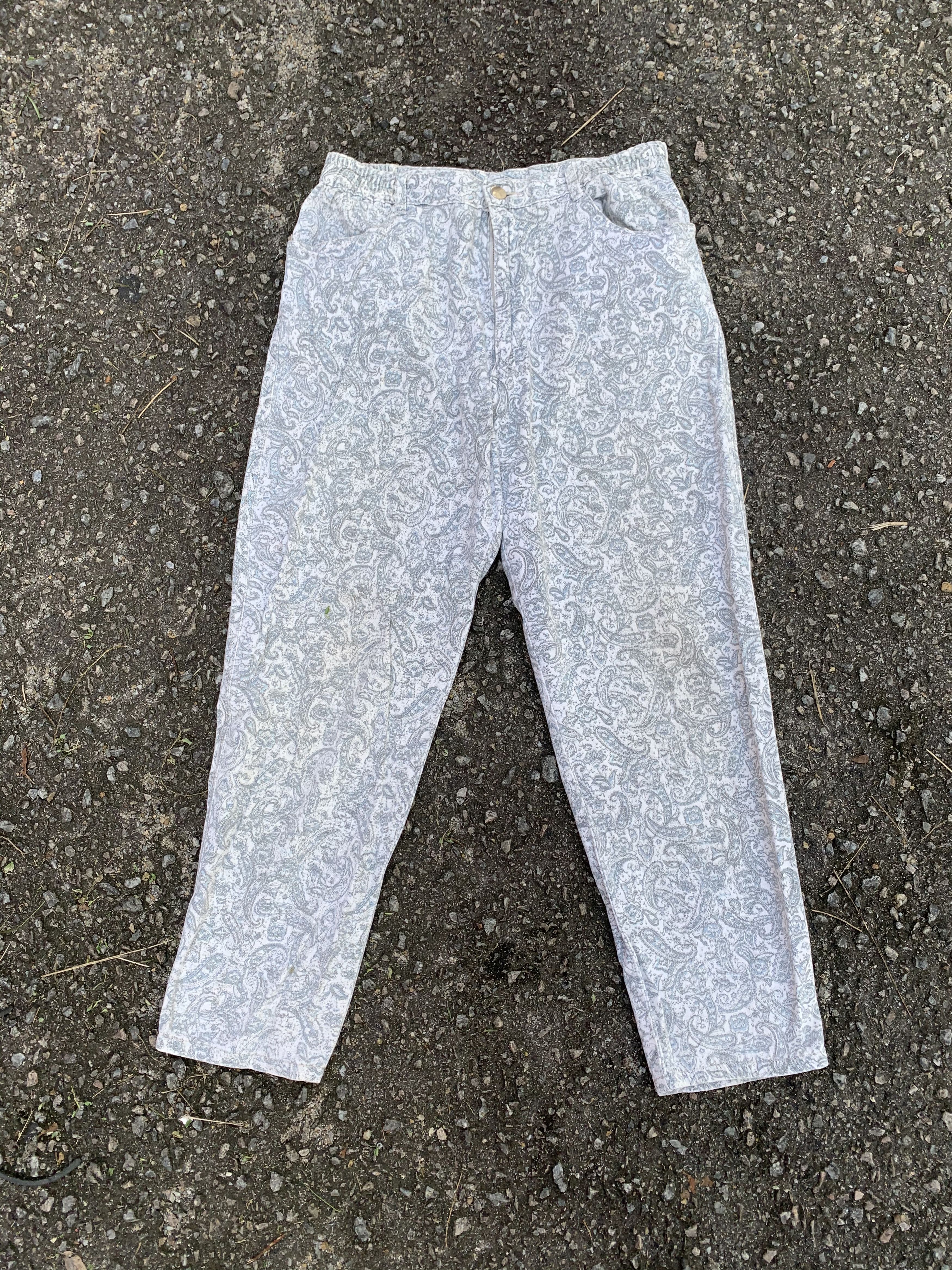 Japanese Brand 🔥Paisley Floral Fullprinted Pants Size US 28 / EU 44 - 1 Thumbnail