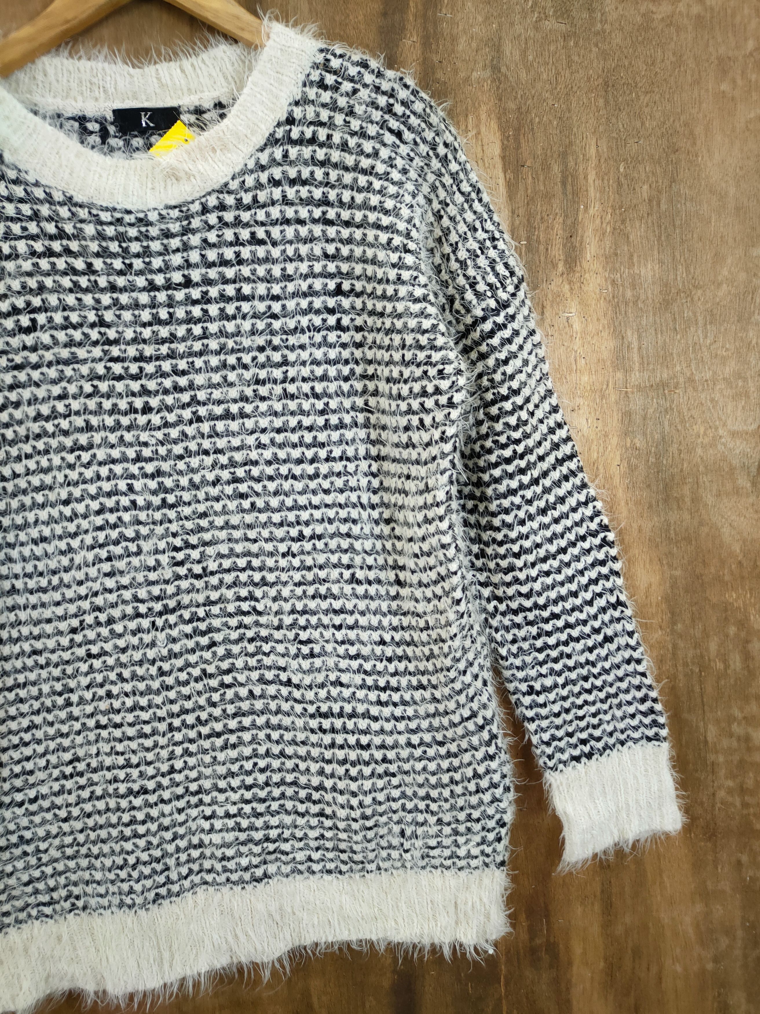 Homespun Knitwear K japan meticulous mohair shag shaggy fur knitwear #46-1011 Size US M / EU 48-50 / 2 - 3 Thumbnail