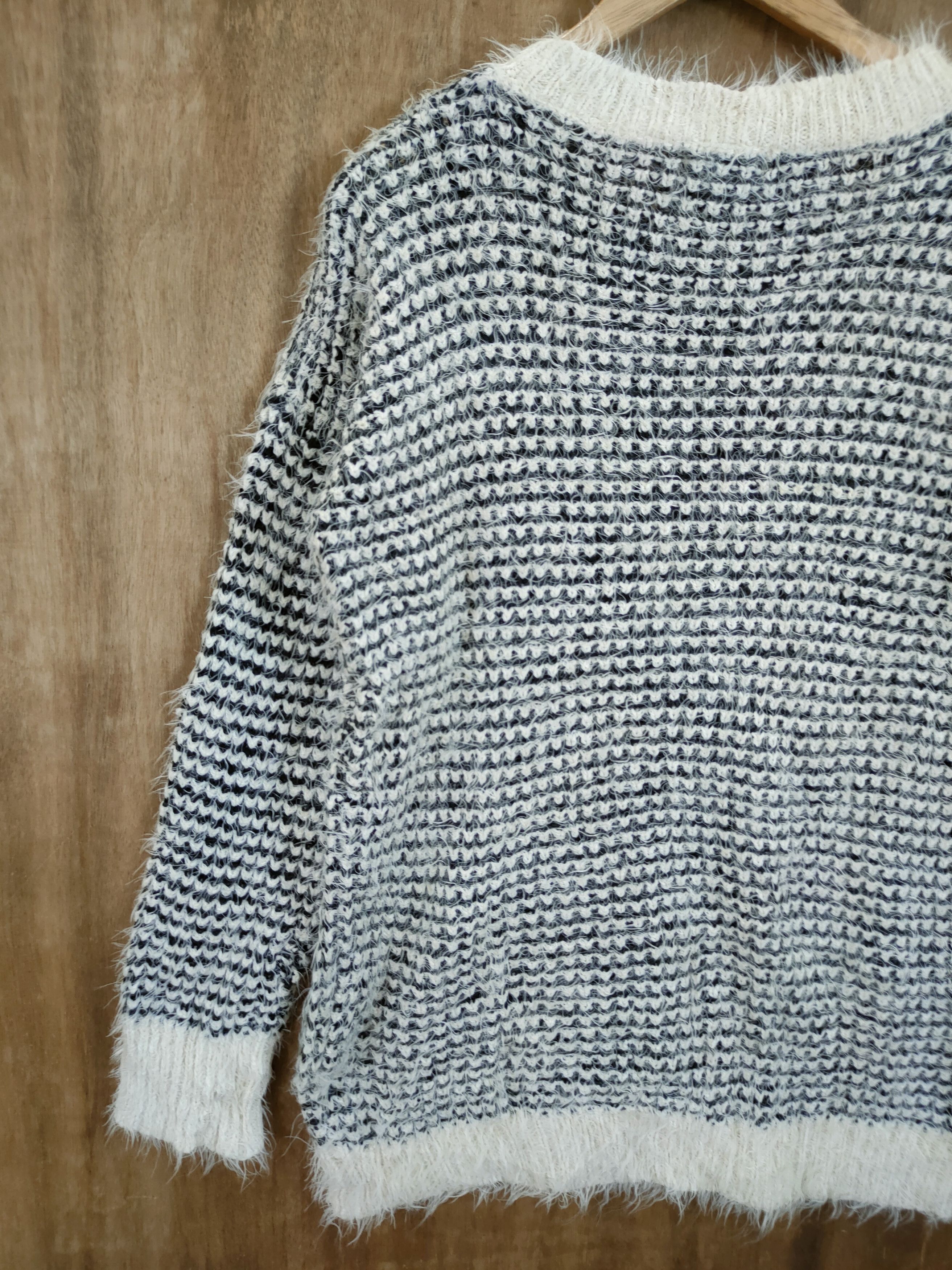 Homespun Knitwear K japan meticulous mohair shag shaggy fur knitwear #46-1011 Size US M / EU 48-50 / 2 - 10 Thumbnail