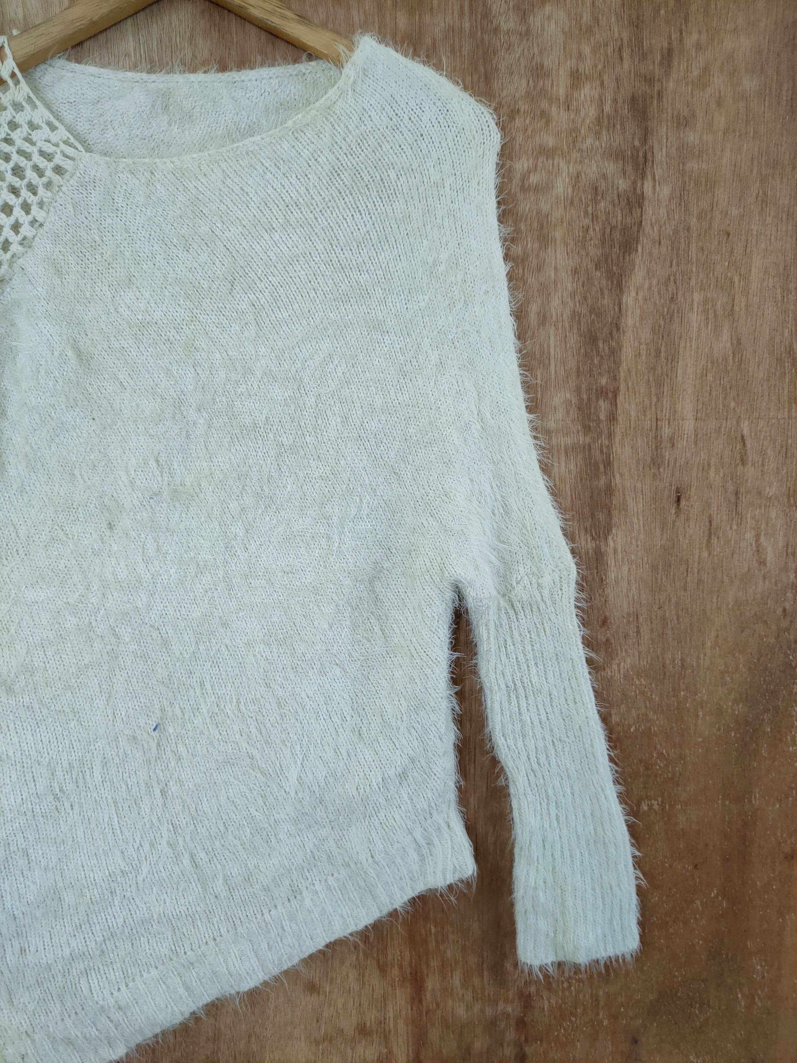 Vintage D Japan Rose mohair fur shaggy knitwear japan #46-534 Size M / US 6-8 / IT 42-44 - 3 Thumbnail