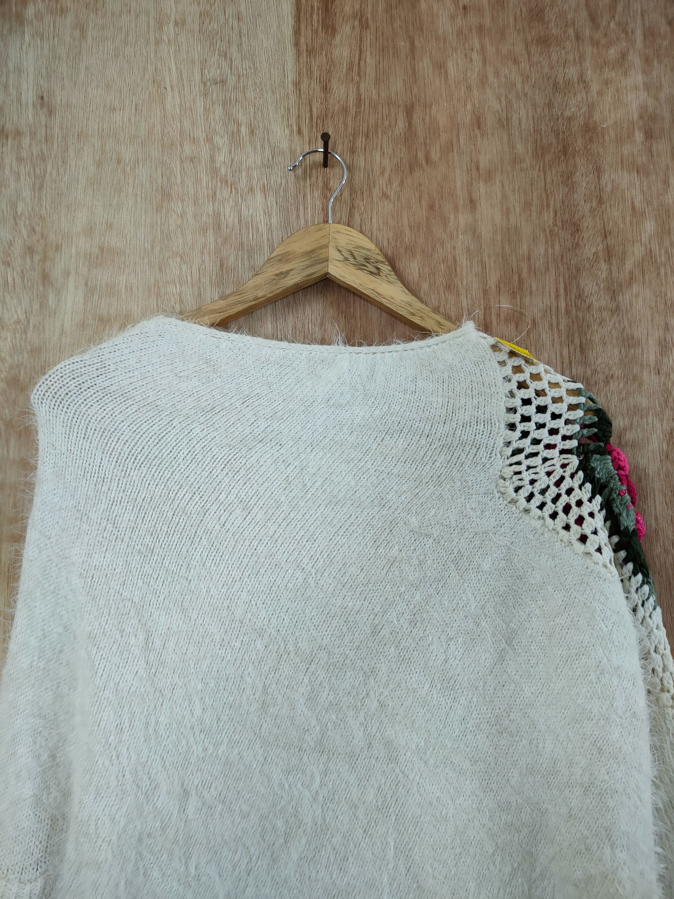 Vintage D Japan Rose mohair fur shaggy knitwear japan #46-534 Size M / US 6-8 / IT 42-44 - 12 Thumbnail