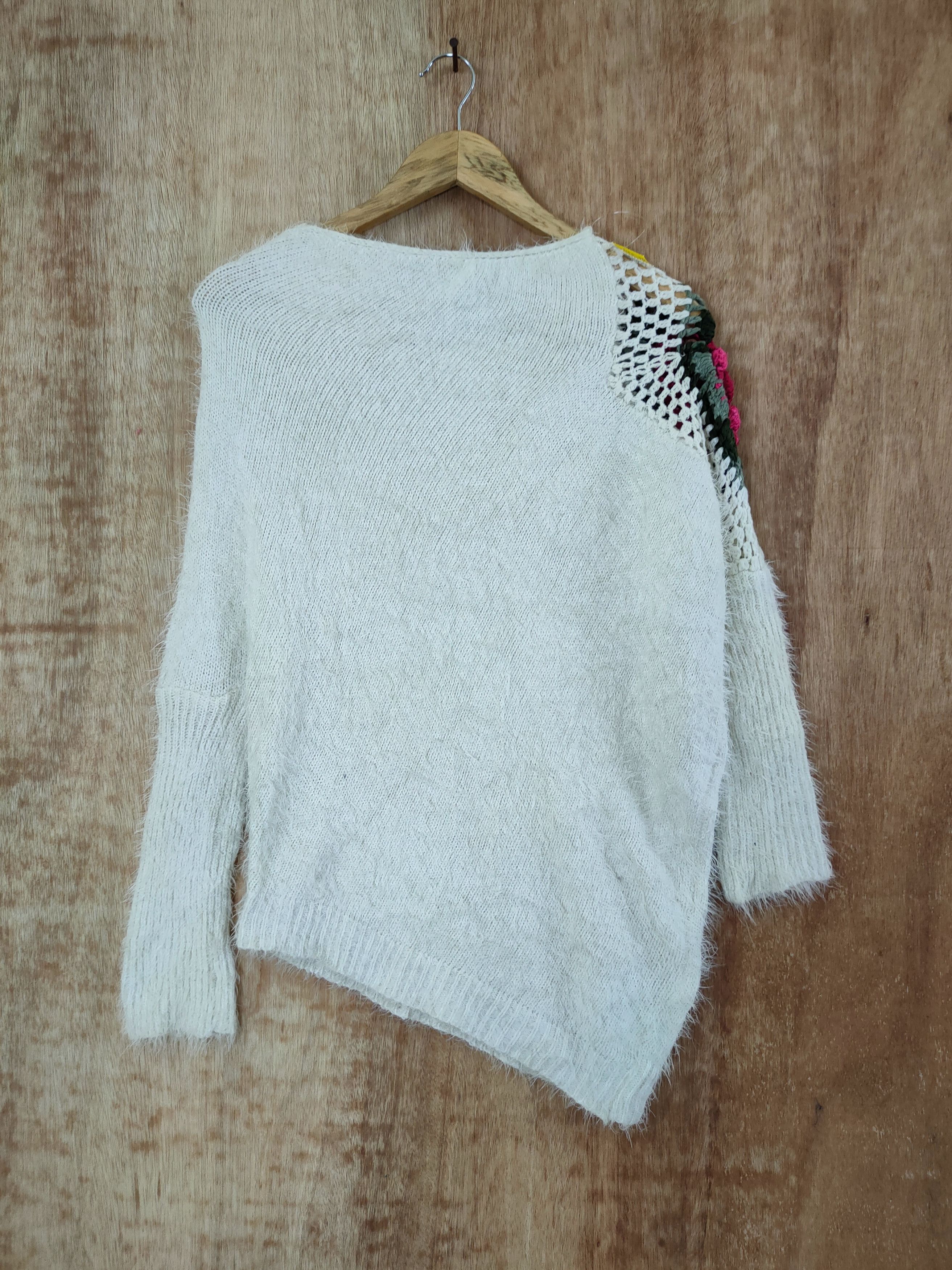 Vintage D Japan Rose mohair fur shaggy knitwear japan #46-534 Size M / US 6-8 / IT 42-44 - 10 Thumbnail
