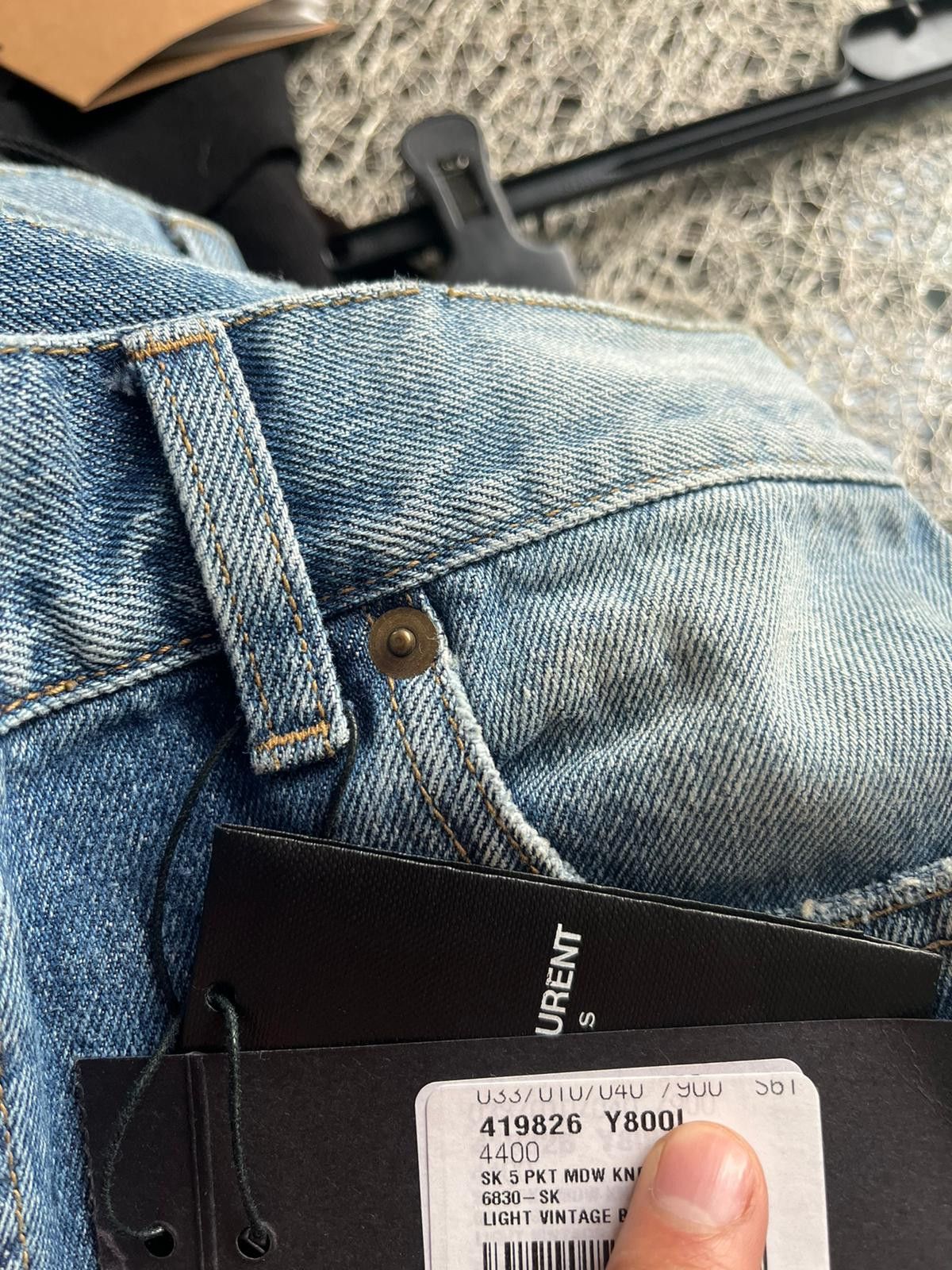 Saint Laurent Paris o1rshd1 SK 5 Pocket Denim in Light Vintage Blue Size US 30 / EU 46 - 15 Thumbnail
