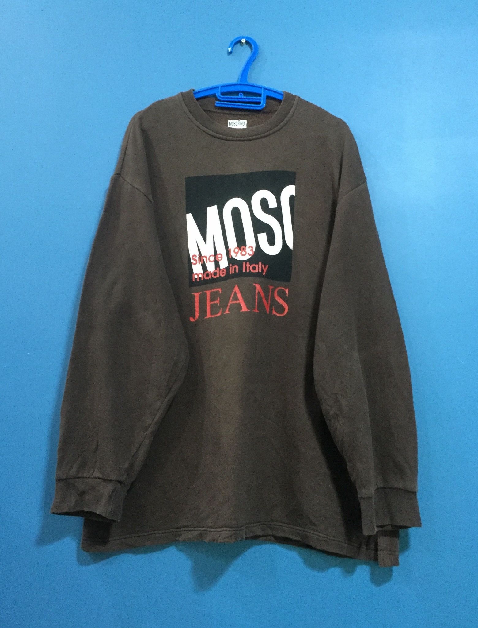 Vintage Designer moschino box logo Sweatshirt