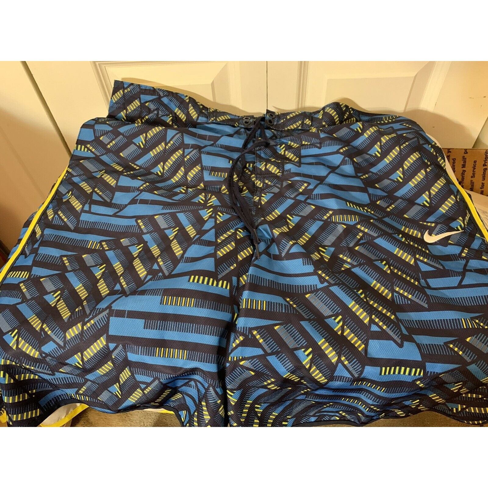 Nike Vintage 90s Nike Swoosh All Over Print Swim Trunk Shorts Siz Size US 44 / EU 60 - 4 Thumbnail