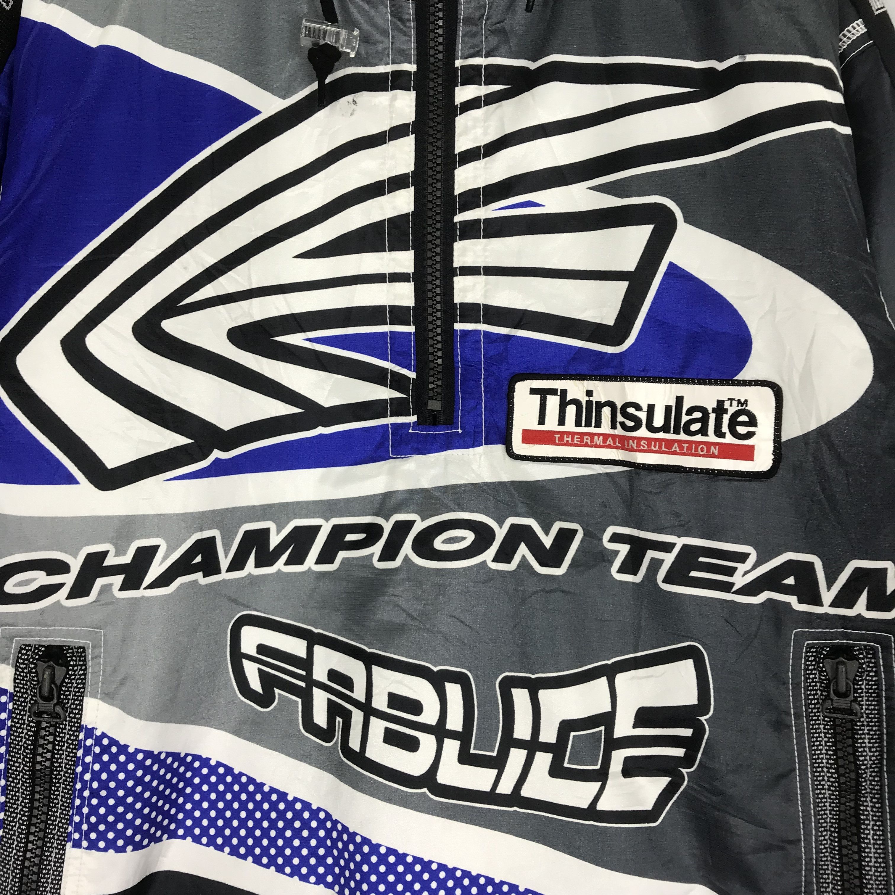 Vintage Vintage 90s Fablice Thinsulate Champion Team Racing Ski Coat Size US L / EU 52-54 / 3 - 7 Thumbnail