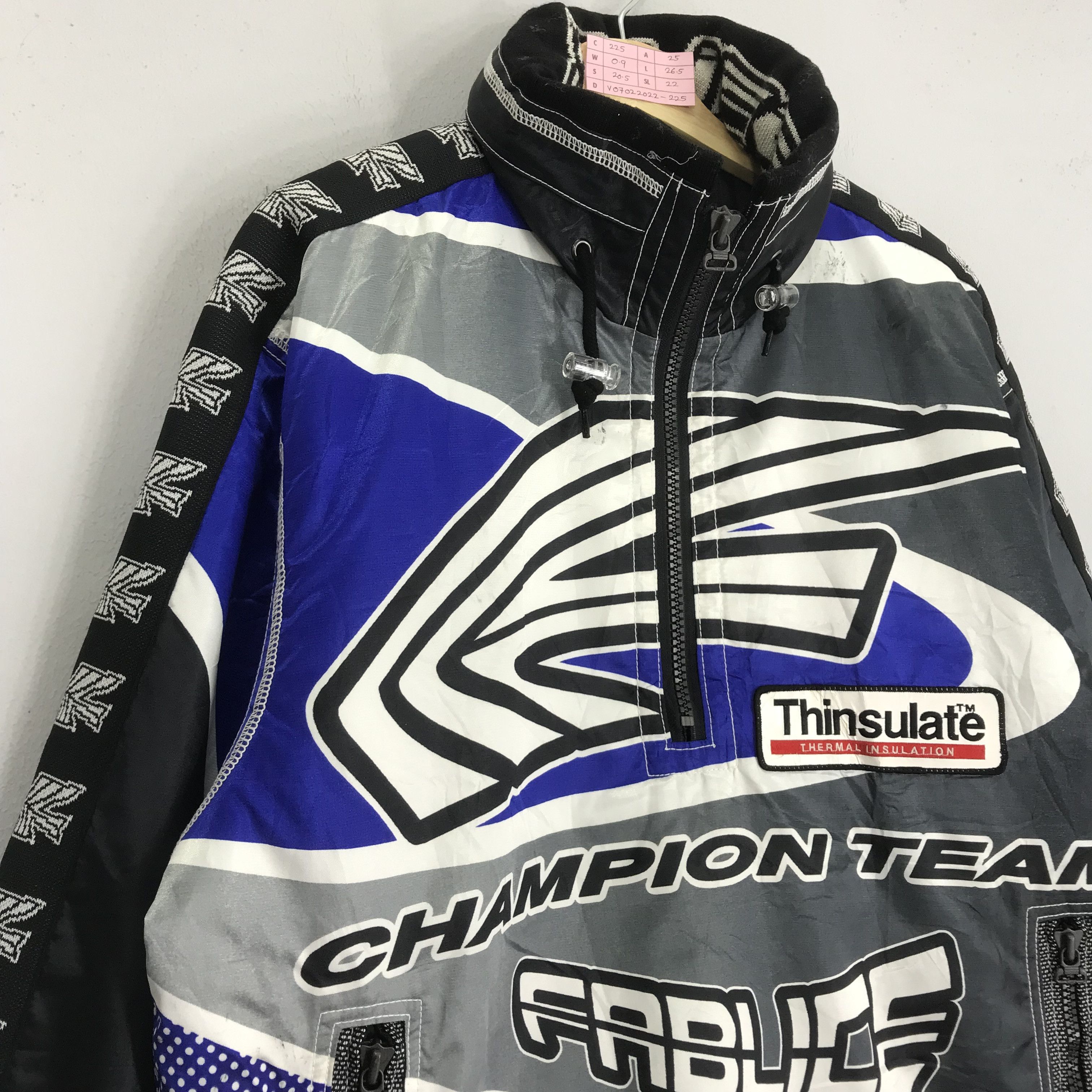 Vintage Vintage 90s Fablice Thinsulate Champion Team Racing Ski Coat Size US L / EU 52-54 / 3 - 6 Thumbnail