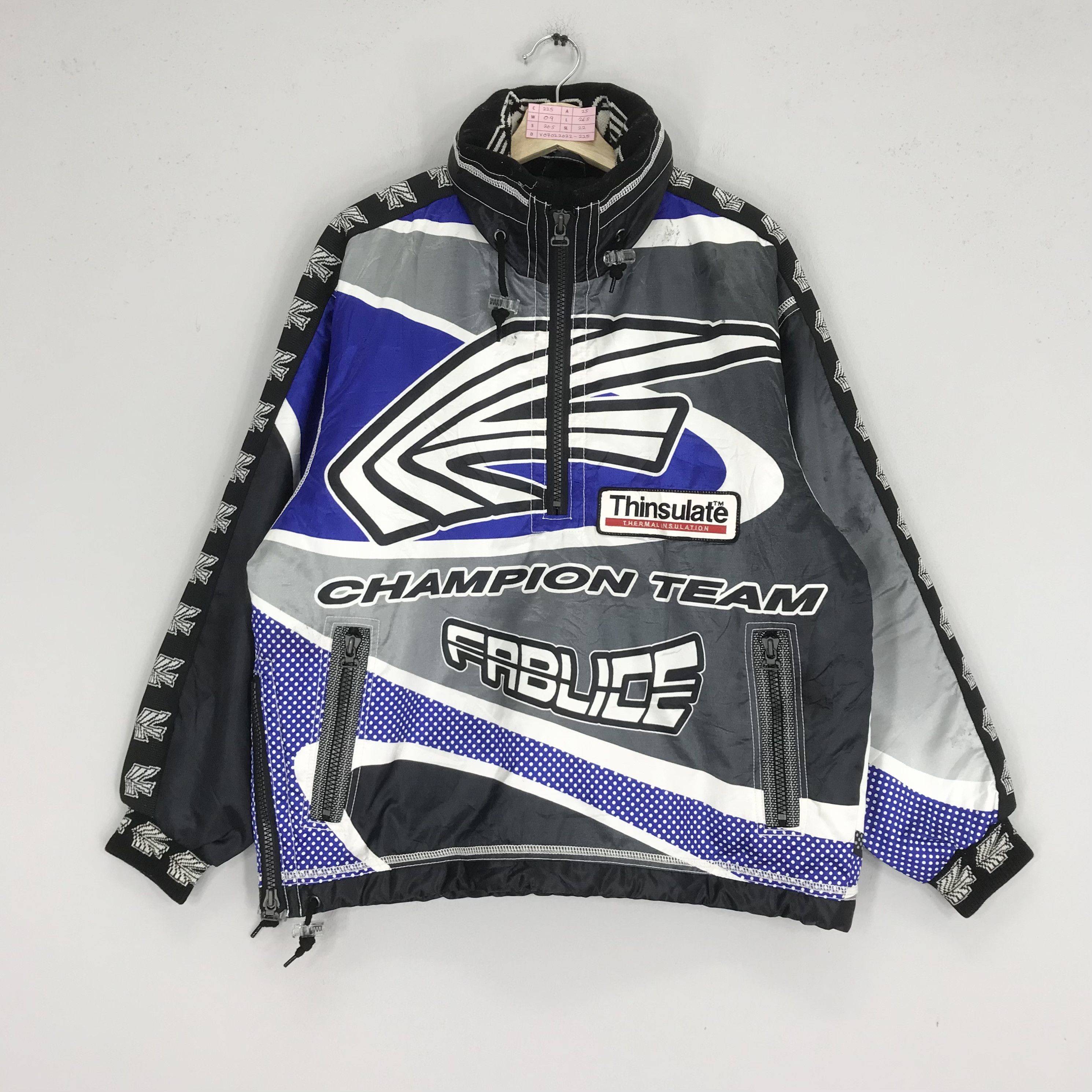 Vintage Vintage 90s Fablice Thinsulate Champion Team Racing Ski Coat Size US L / EU 52-54 / 3 - 2 Thumbnail