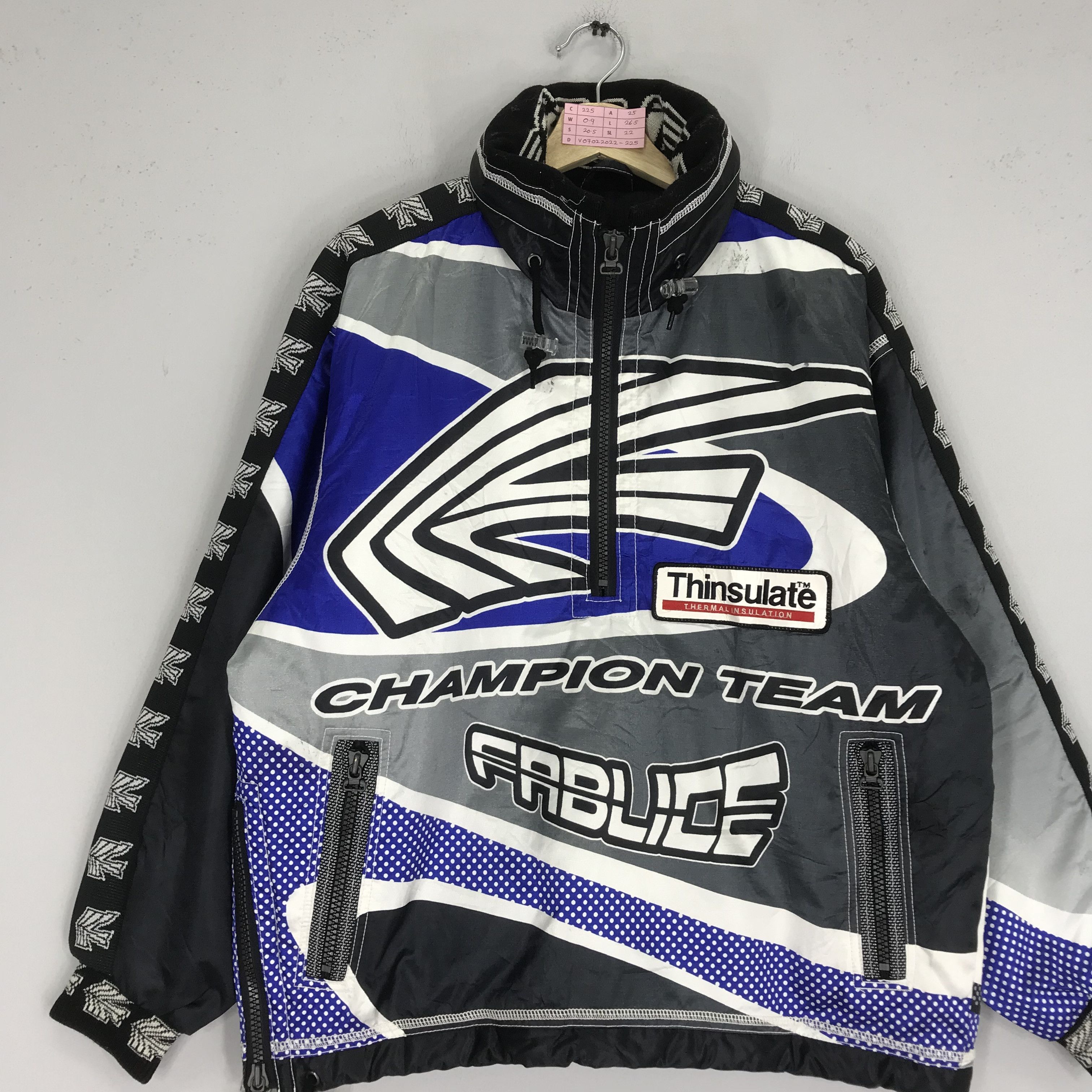 Vintage Vintage 90s Fablice Thinsulate Champion Team Racing Ski Coat Size US L / EU 52-54 / 3 - 4 Thumbnail