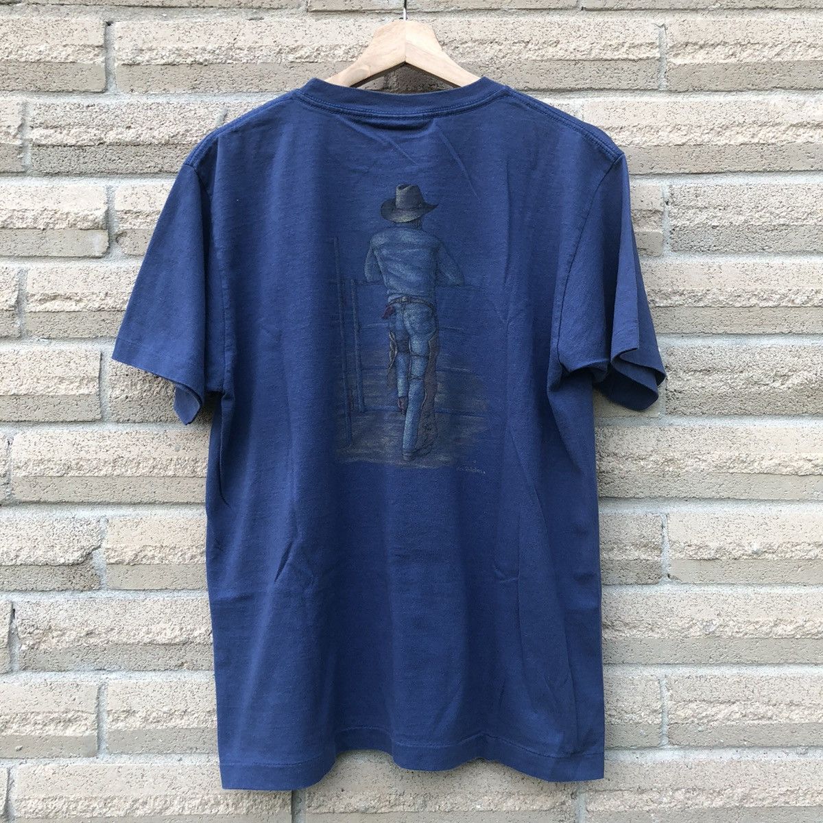 Northern Reflections × Vintage Vintage 90s Northern Reflections Cowboy Chaps Graphic Shirt Size US M / EU 48-50 / 2 - 1 Thumbnail