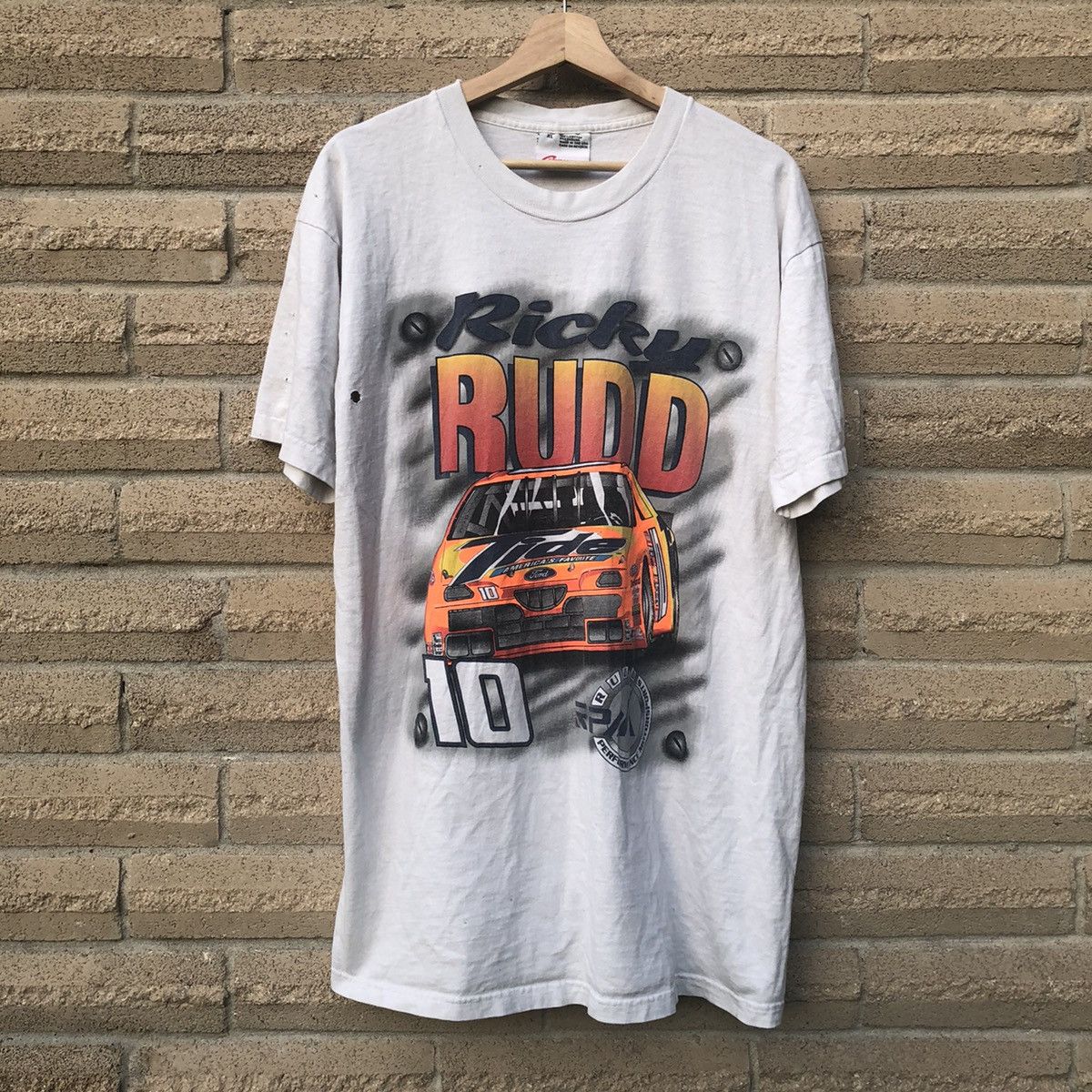 NASCAR × Vintage Vintage 90s Ricky Rudd nascar Tide racing graphic shirt Size US XL / EU 56 / 4 - 2 Thumbnail