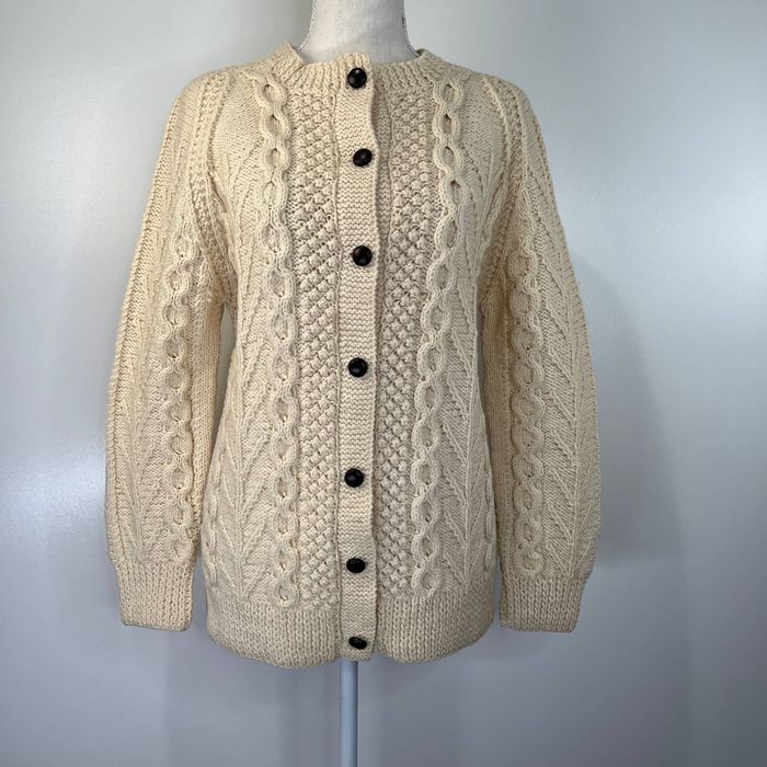 Vintage Vintage Irish Wool Cable Knit Cardigan Standun Sweater Grailed