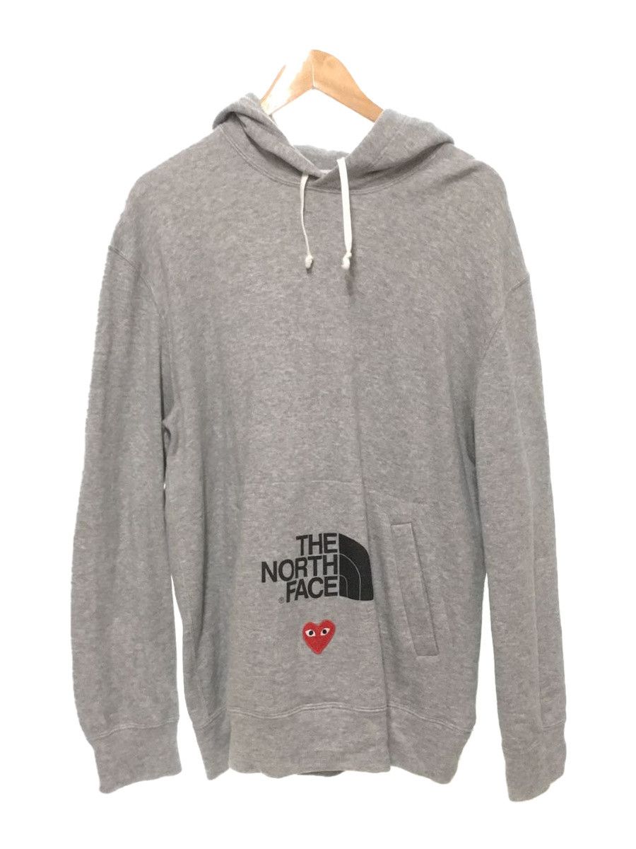 Hoodie Gray Logo Print Pullover Parka