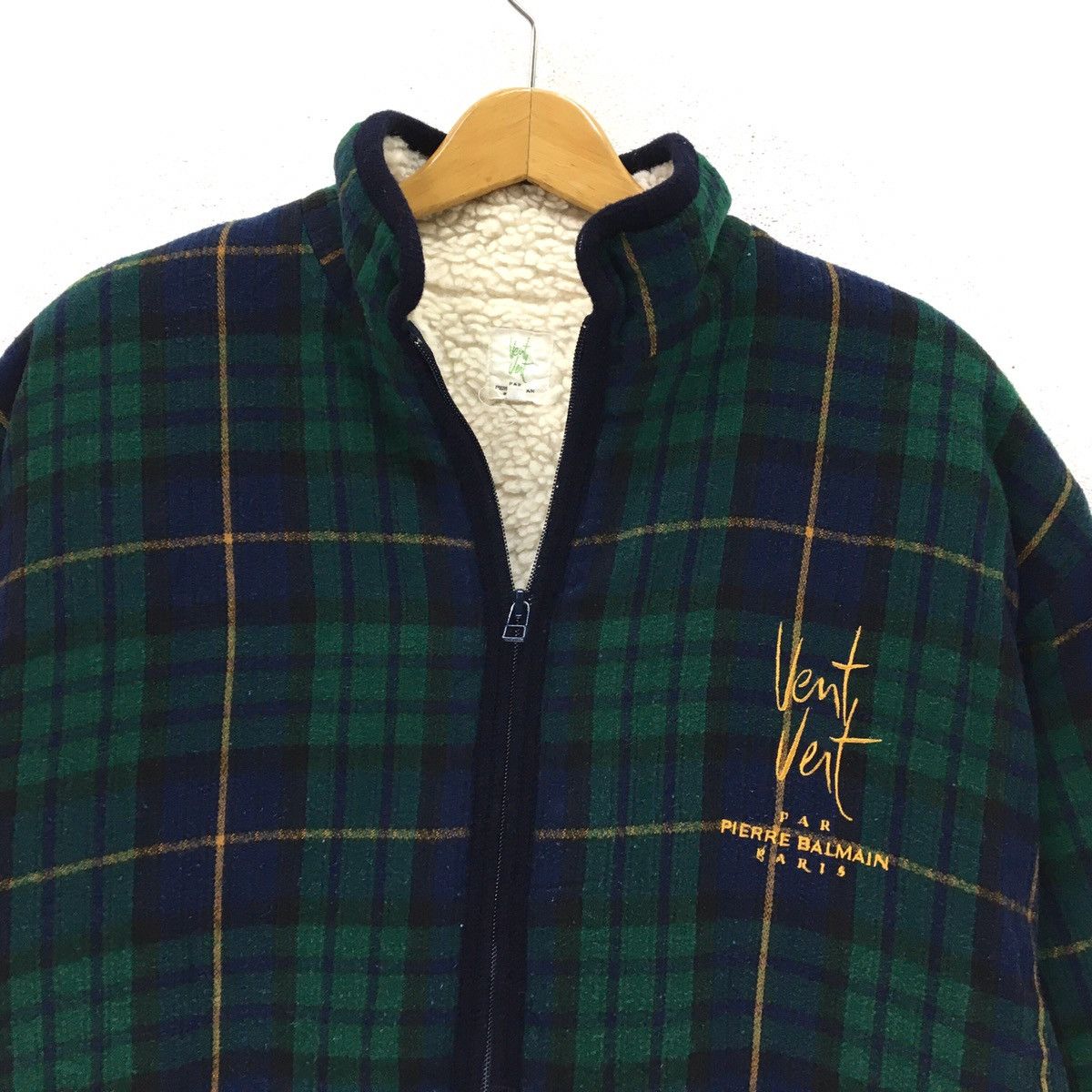 Pierre Balmain PIERRE BALMAIN Tartan Style Bomber Fleece Size US XL / EU 56 / 4 - 6 Thumbnail
