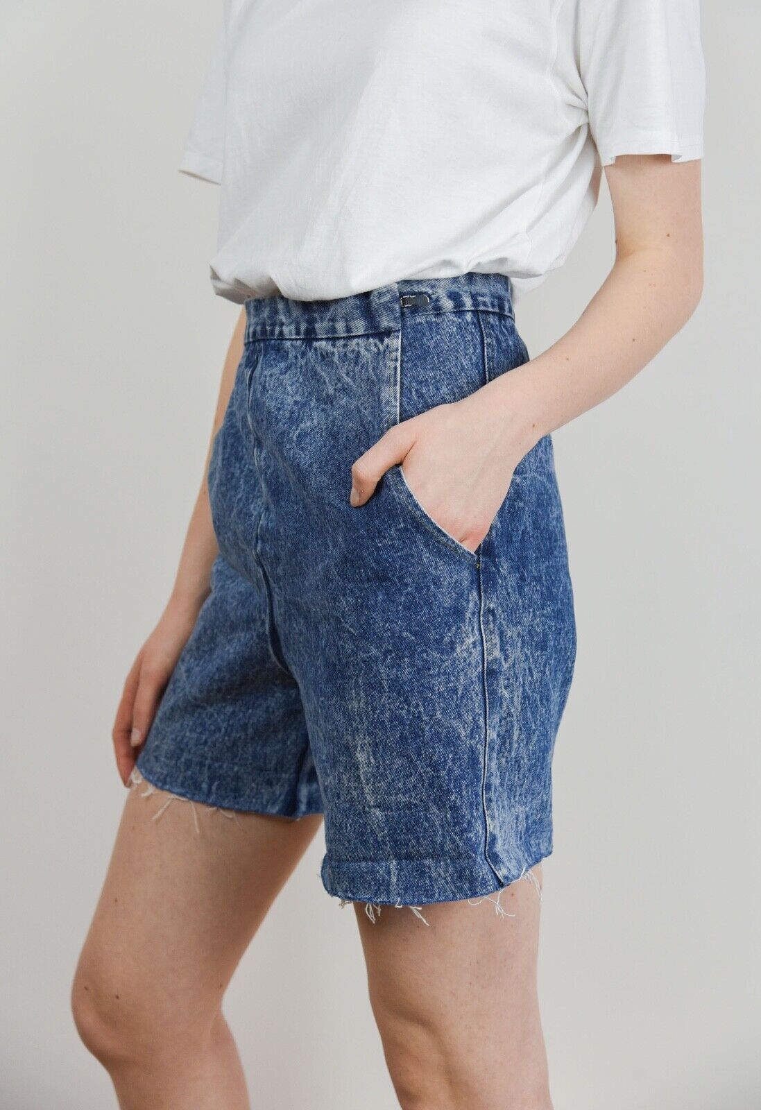 Other × Vintage EVA 80's Women's S Denim Shorts Retro High Waist Jeans Size 32" / US 10 / IT 46 - 4 Thumbnail