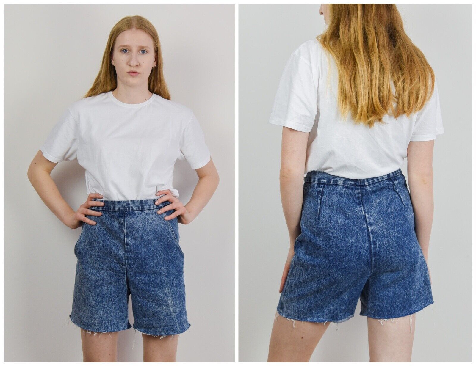 Other × Vintage EVA 80's Women's S Denim Shorts Retro High Waist Jeans Size 32" / US 10 / IT 46 - 2 Thumbnail