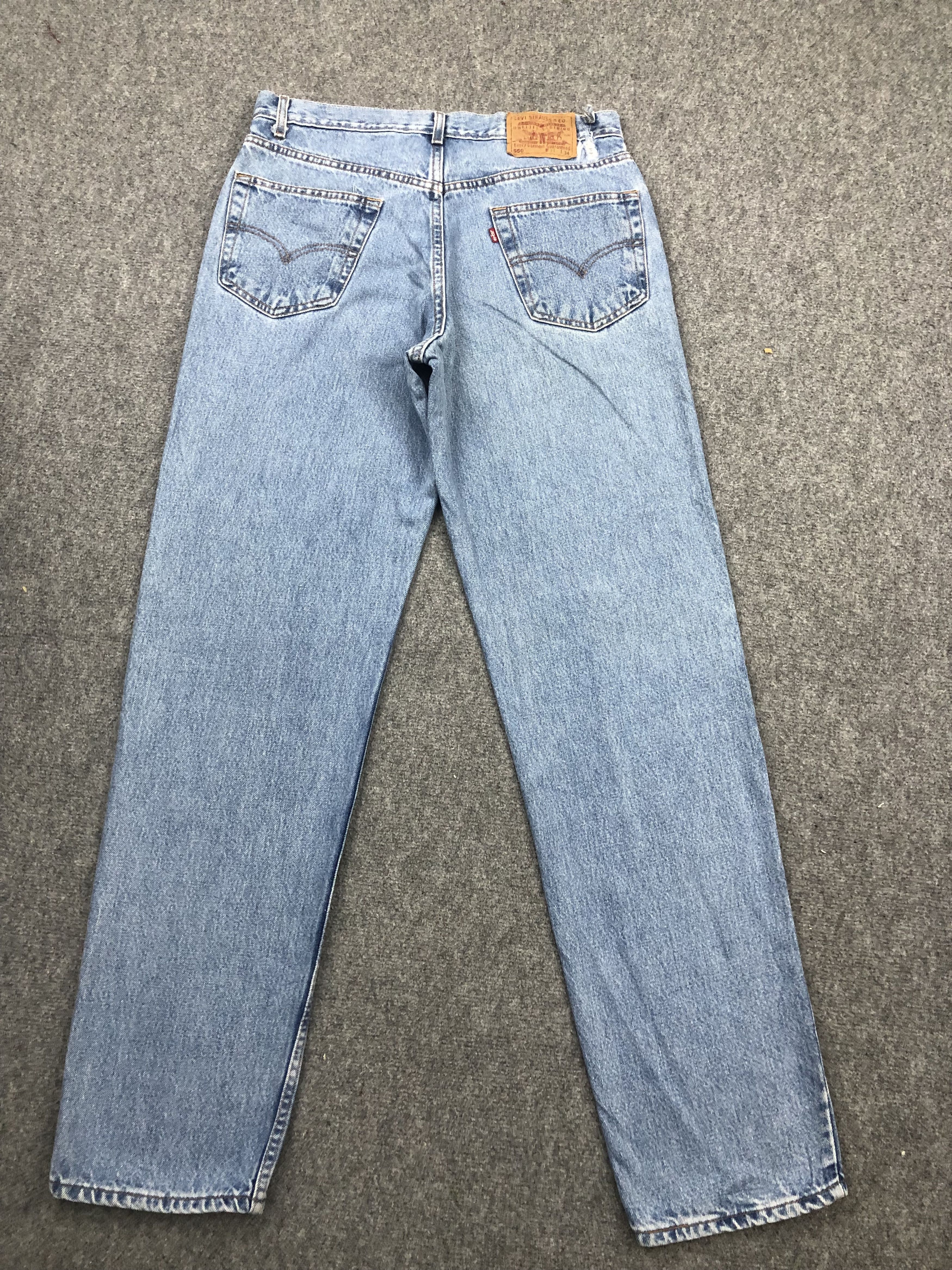 Levi's Vintage 90s Levis 550 Light Blue Jeans DP1533 Size US 35 - 3 Thumbnail