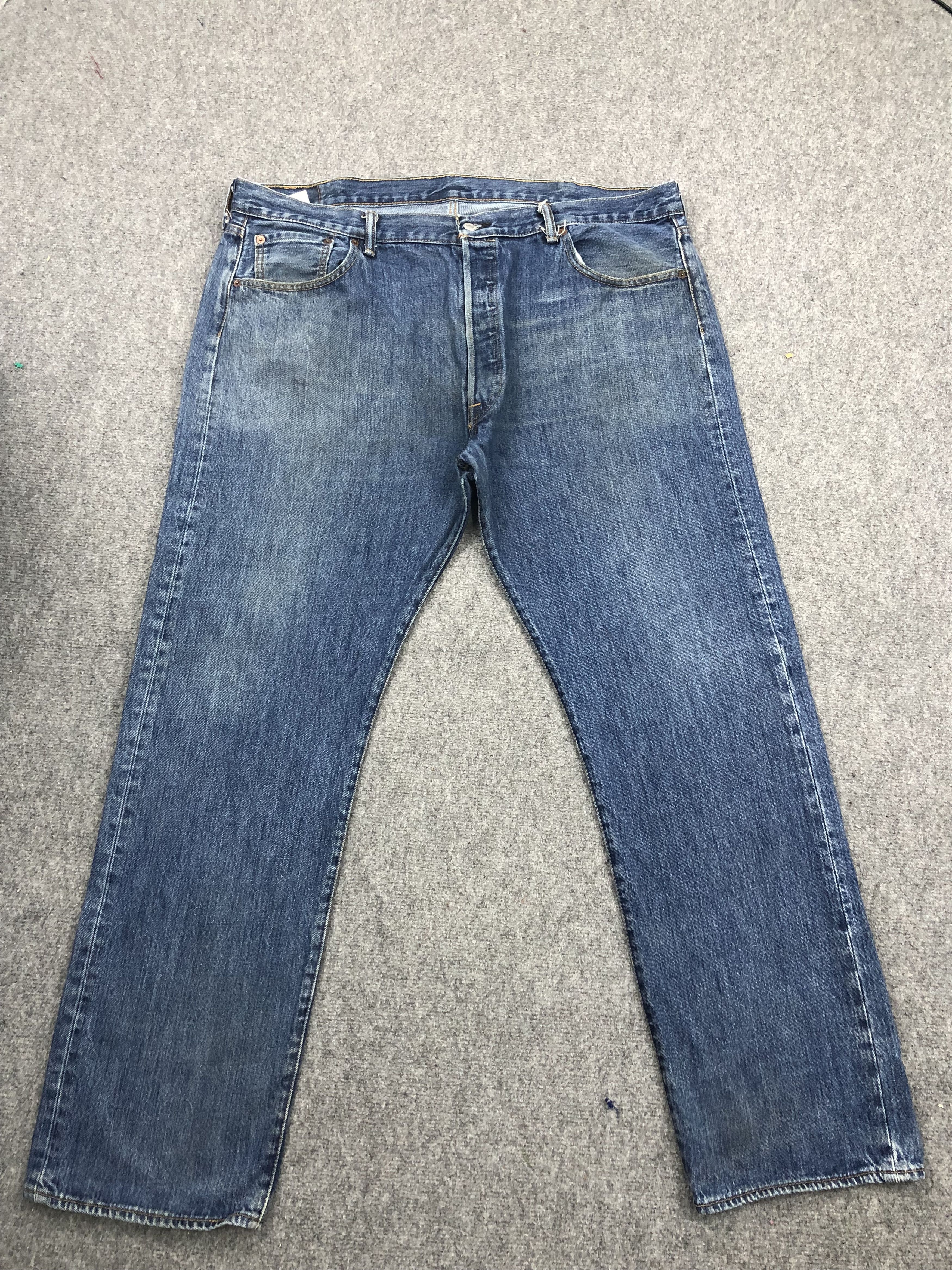 image of Levis 501 Blue Denim Jeans, Men's (Size 44)