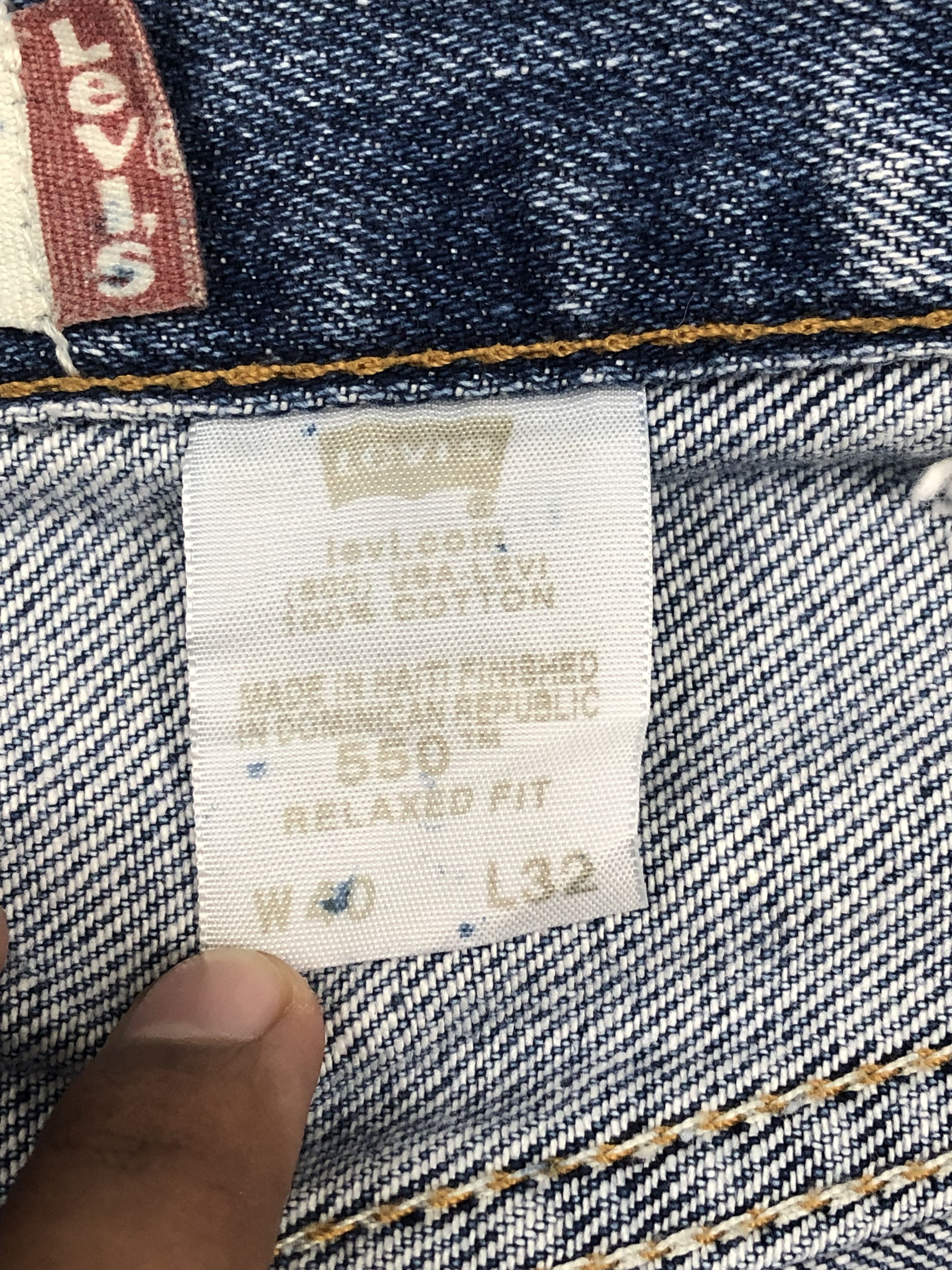 Levi's Vintage Levis 550 Denim DP1528 Size US 37 - 8 Thumbnail