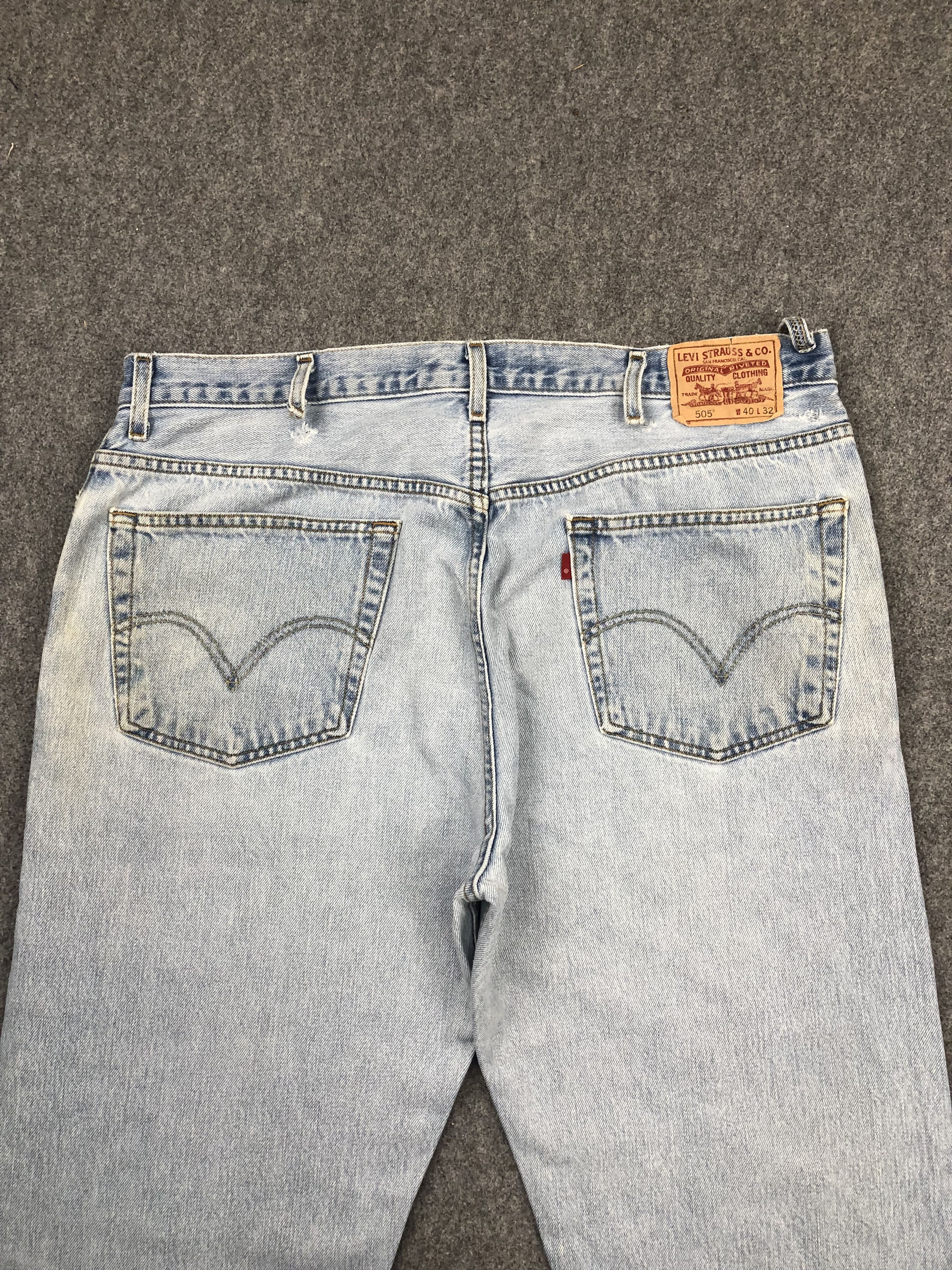 Levi's Vintage Levis 505 Light Wash Jeans DP1523 Size US 40 / EU 56 - 4 Thumbnail