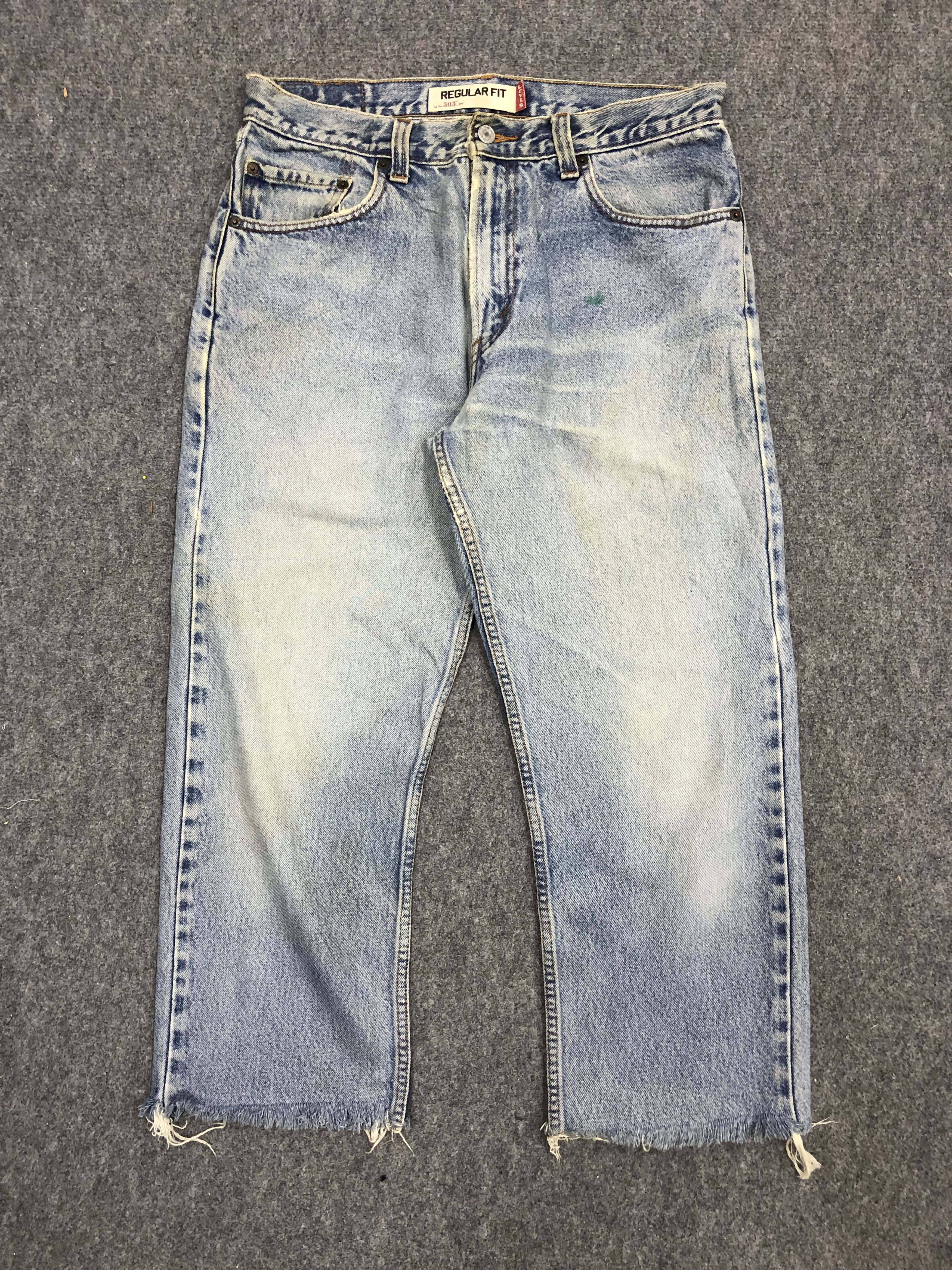 Levi's Vintage Levis 505 Sun Faded Cropped Jeans DP1205 Size US 34 / EU 50 - 1 Thumbnail