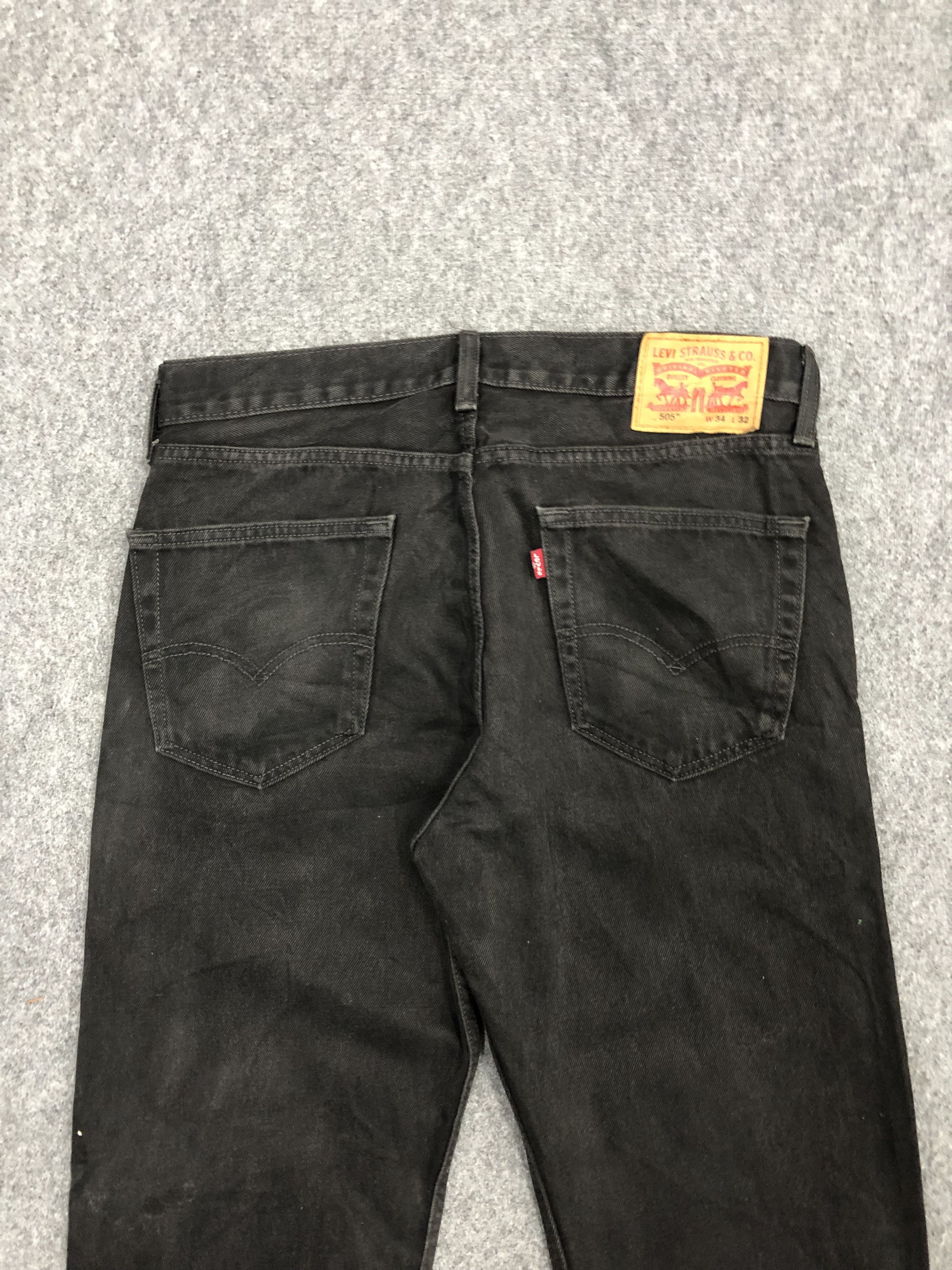 Levi's × Vintage Vintage Levis 505 Denim Black Jeans DP1203 Size US 34 / EU 50 - 4 Thumbnail
