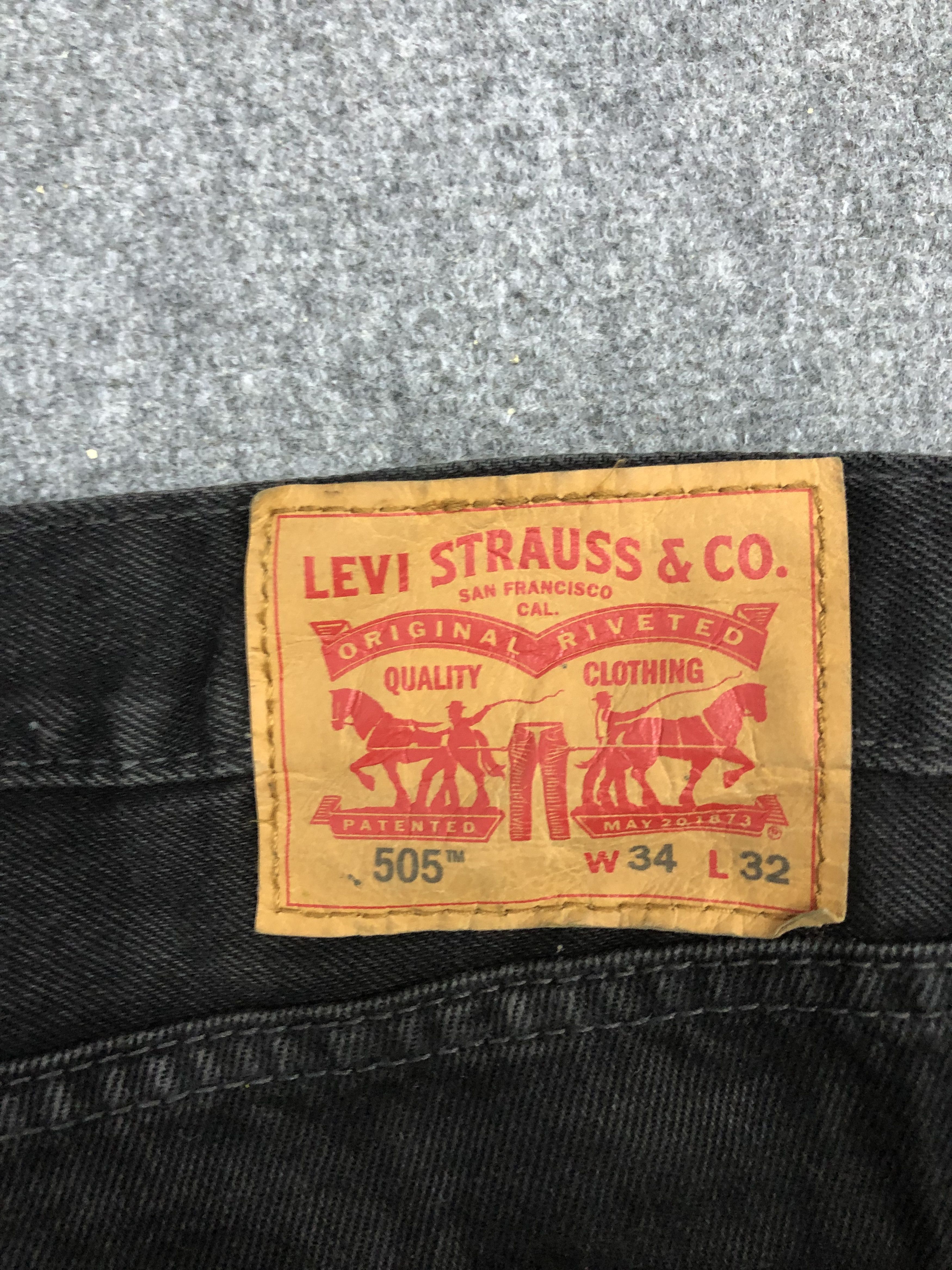Levi's × Vintage Vintage Levis 505 Denim Black Jeans DP1203 Size US 34 / EU 50 - 5 Thumbnail
