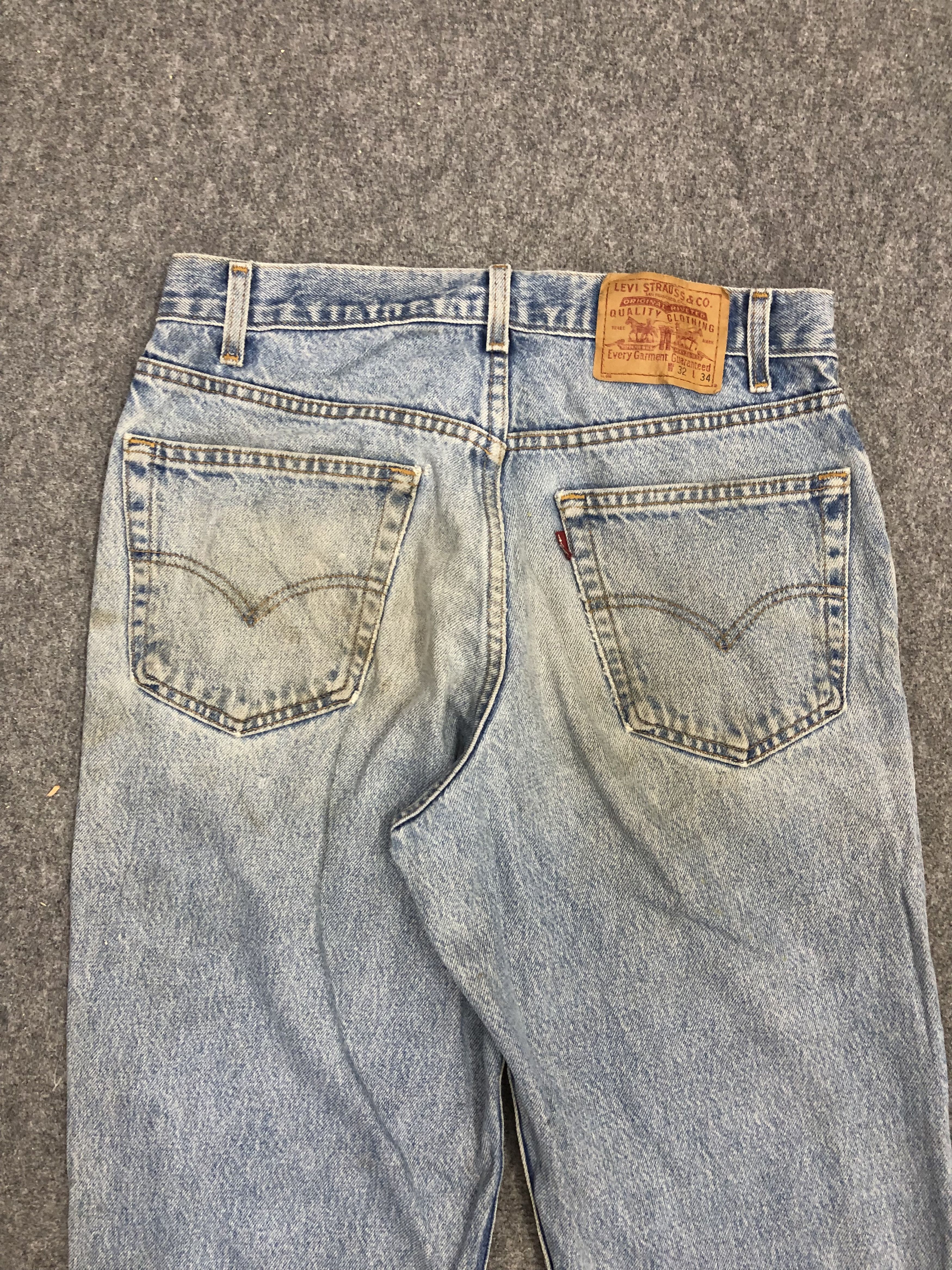 Levi's Vintage 90s Levis 550 Light Wash Jeans DP1154 Size US 32 / EU 48 - 4 Thumbnail