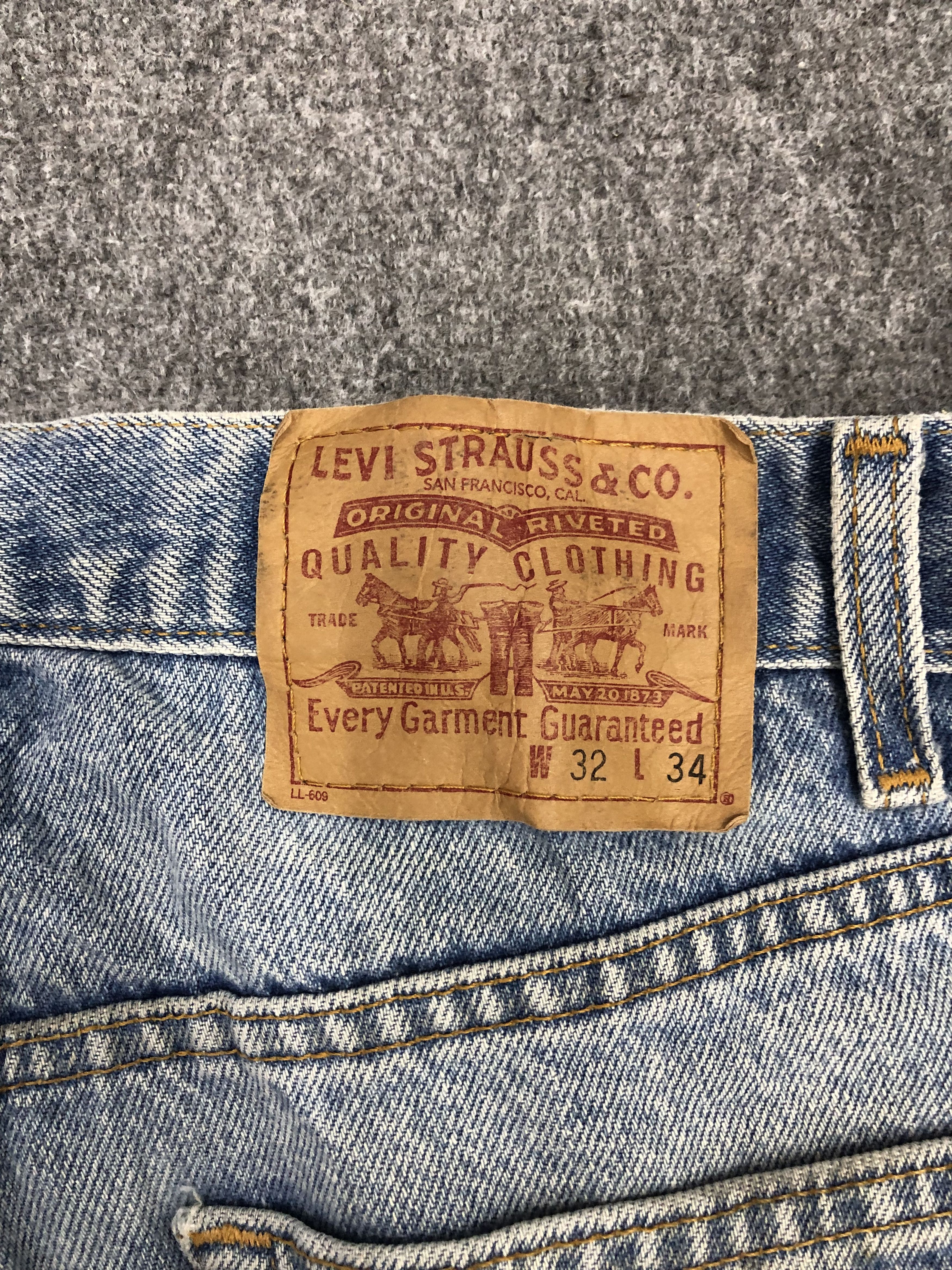 Levi's Vintage 90s Levis 550 Light Wash Jeans DP1154 Size US 32 / EU 48 - 5 Thumbnail