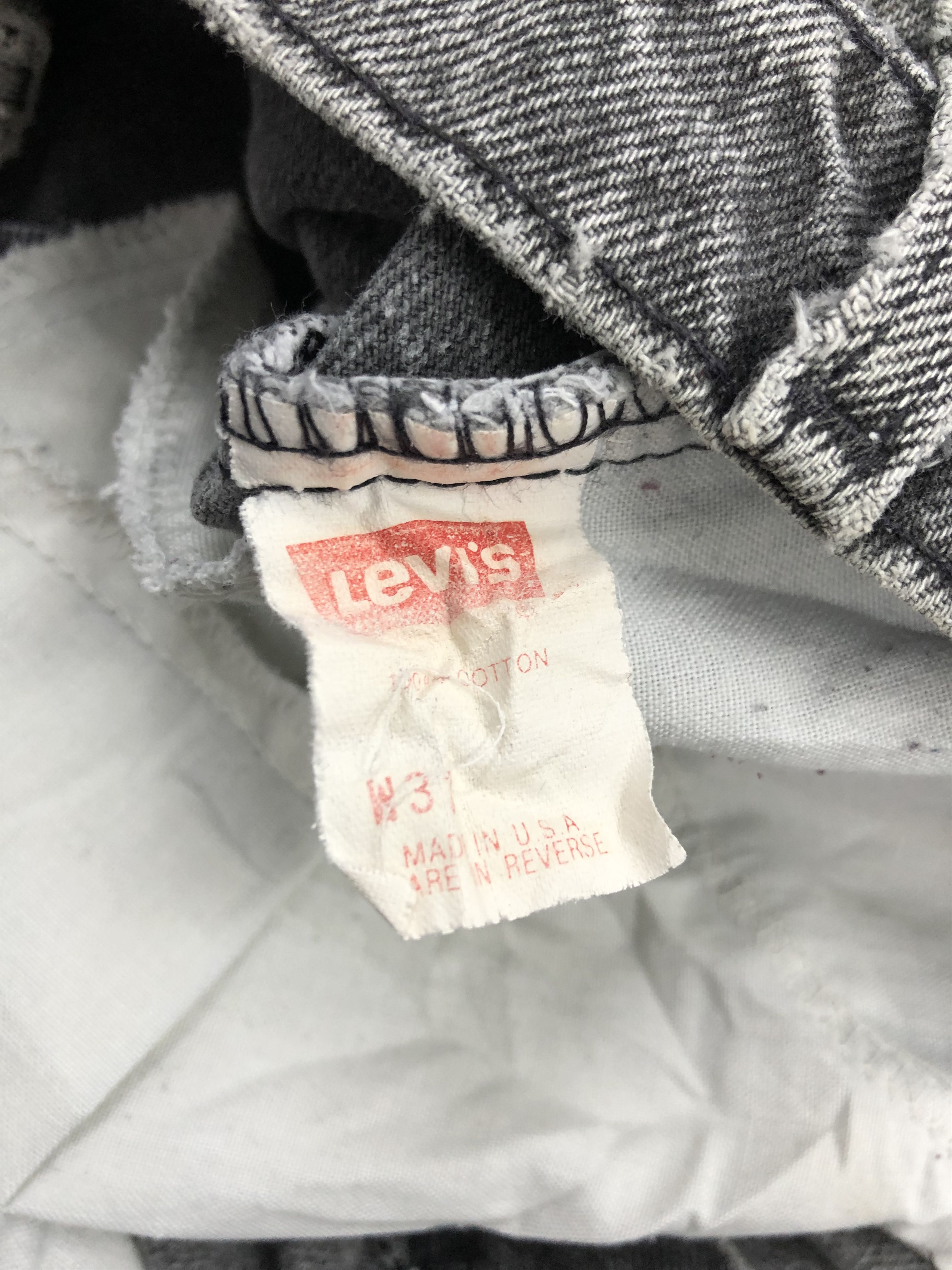 Levi's Vintage 90s Levis 550 Black Cropped Jeans DP1167 Size US 34 / EU 50 - 4 Thumbnail