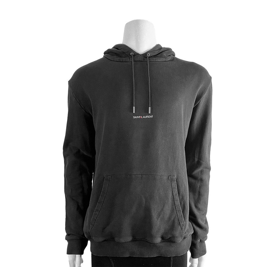 Saint Laurent Paris Saint Laurent Paris Petit Logo Hoodie (sl22110812) Size US XL / EU 56 / 4 - 1 Thumbnail