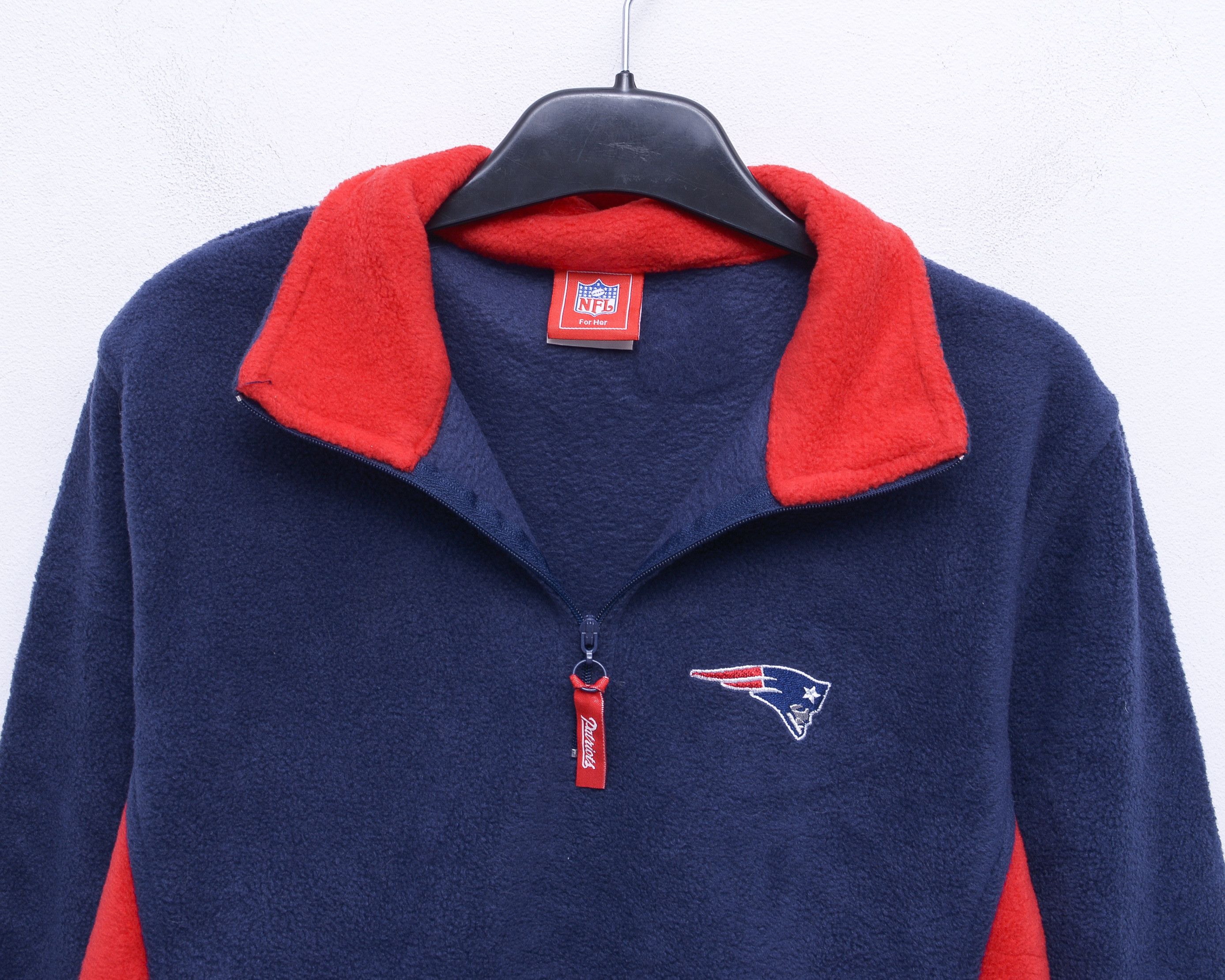 NFL × Vintage New England Patriots Women M Fleece Jumper Sweatshirt Logo Size M / US 6-8 / IT 42-44 - 2 Thumbnail