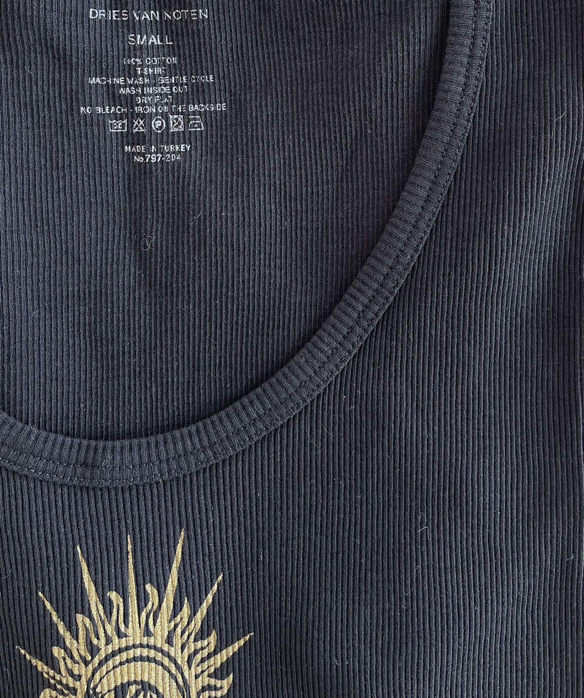 Dries Van Noten Dries Van Noten Archive Ribbed T-Shirt Size US S / EU 44-46 / 1 - 3 Thumbnail