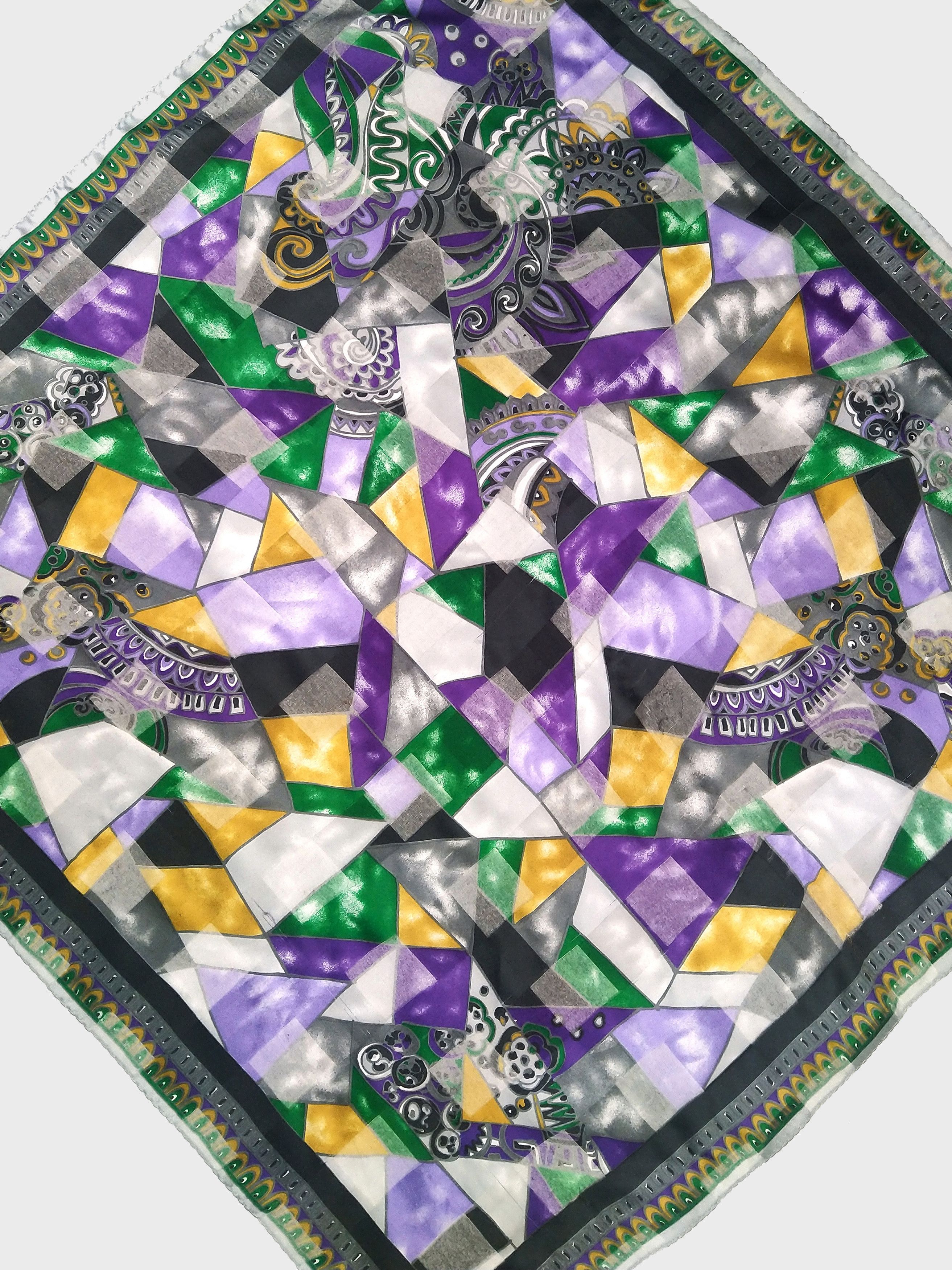Vintage Manlio Bonetti Valentina Italian Vintage Silk Scarf Size ONE SIZE - 3 Thumbnail