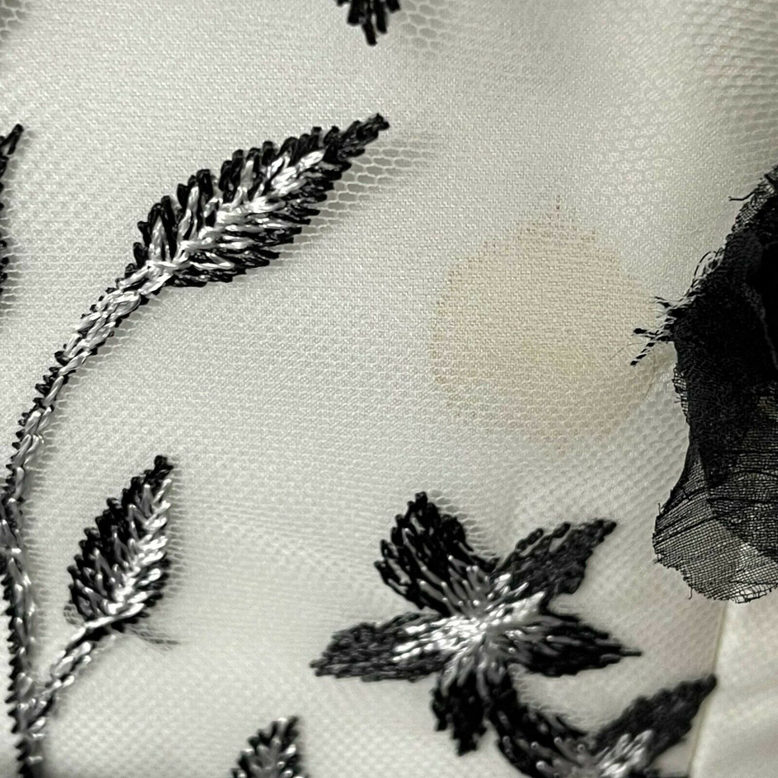 Marchesa Notte - New w/ Tags - Black and White Floral Tulle Maxi Dresses