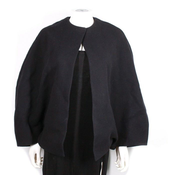 Celine Céline - Black Origami Wool Cape Shrug - Oversized US 2 - 34 ...