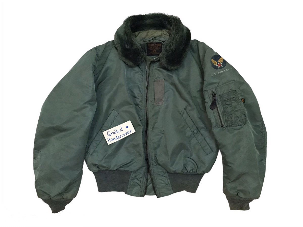 Alpha Industries Vtg B-15D Alpha Industries USAF Bomber Jacket Made in Usa Size US M / EU 48-50 / 2 - 1 Thumbnail