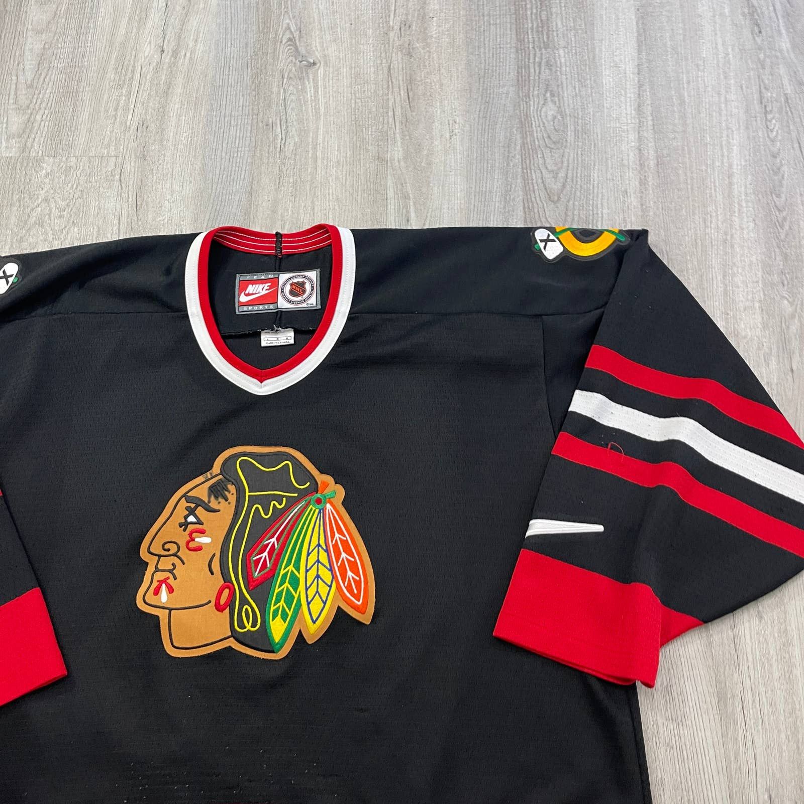 Nike VINTAGE 90s Nike Chicago Blackhawks Hockey Jersey Size US L / EU 52-54 / 3 - 2 Thumbnail