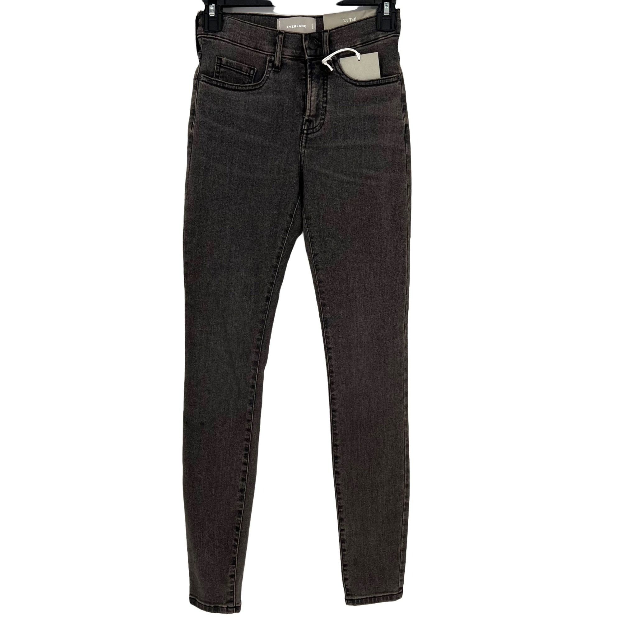 Everlane Everlane Authentic Stretch Mid Rise Skinny Jeans Washed Blac