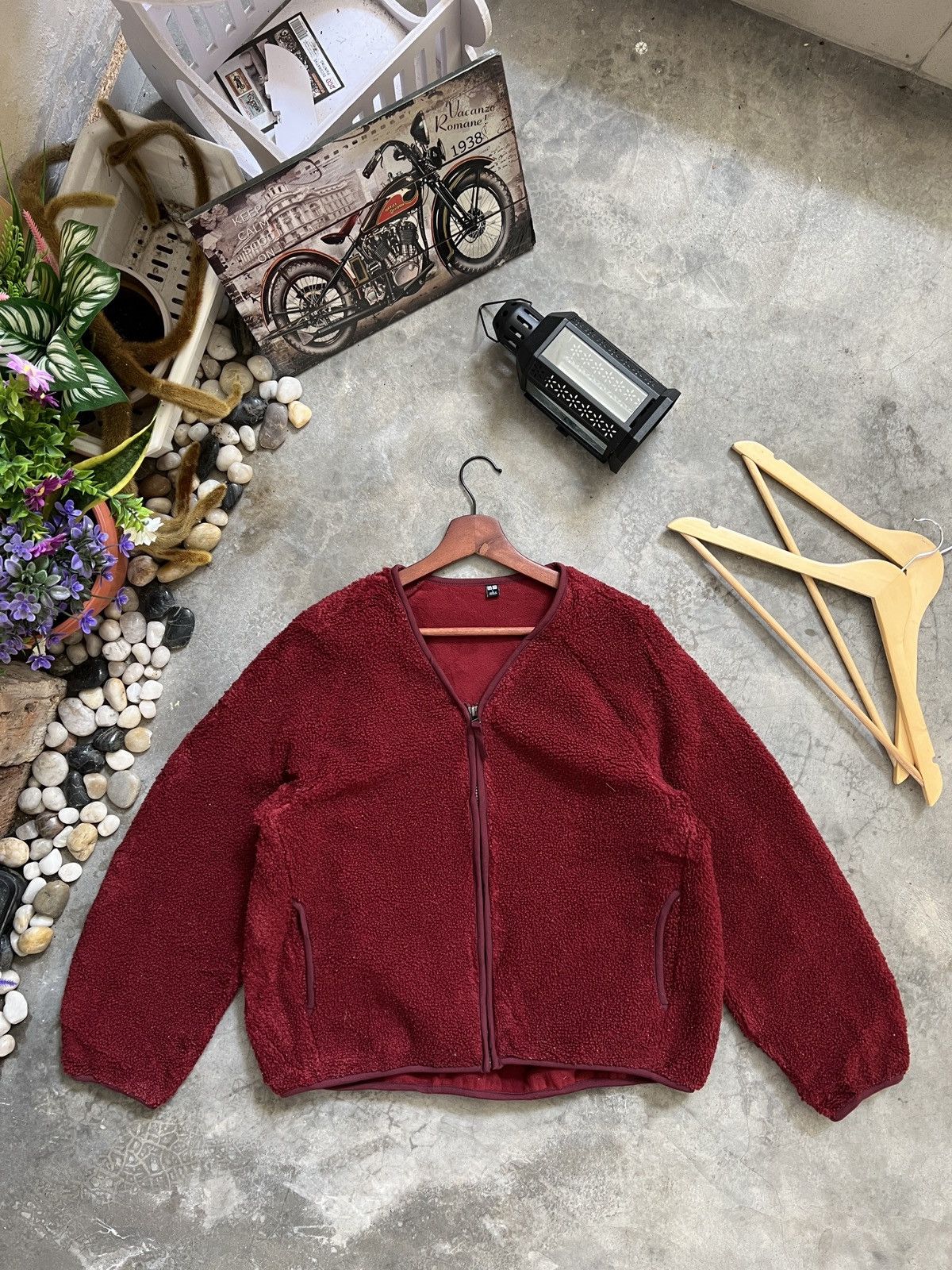 Uniqlo Vintage 🖤 Uniqlo Deep Pile Sherpa Zipper Up Cardigan Jacket Size US L / EU 52-54 / 3 - 2 Thumbnail