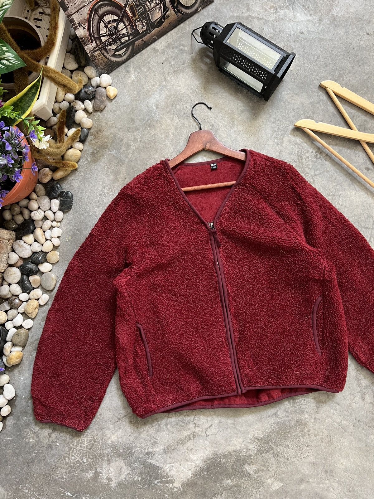 Uniqlo Vintage 🖤 Uniqlo Deep Pile Sherpa Zipper Up Cardigan Jacket Size US L / EU 52-54 / 3 - 14 Thumbnail