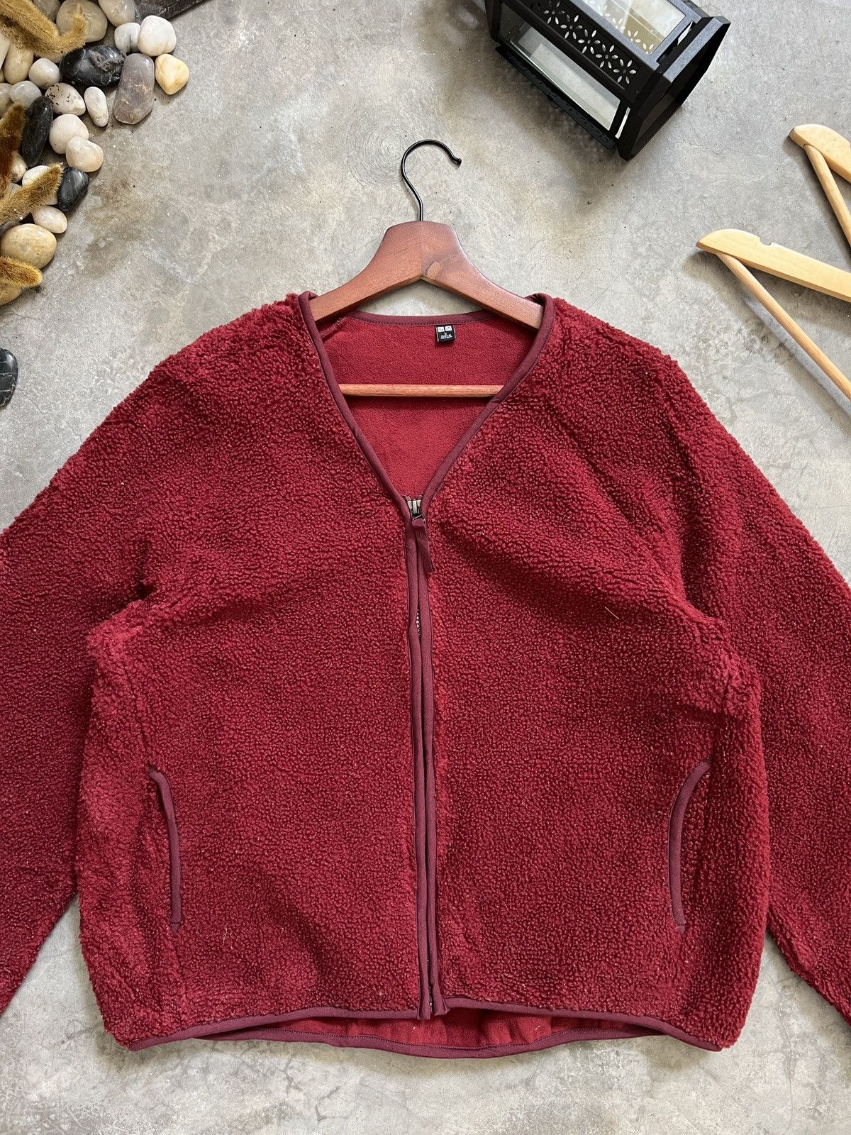 Uniqlo Vintage 🖤 Uniqlo Deep Pile Sherpa Zipper Up Cardigan Jacket Size US L / EU 52-54 / 3 - 3 Thumbnail