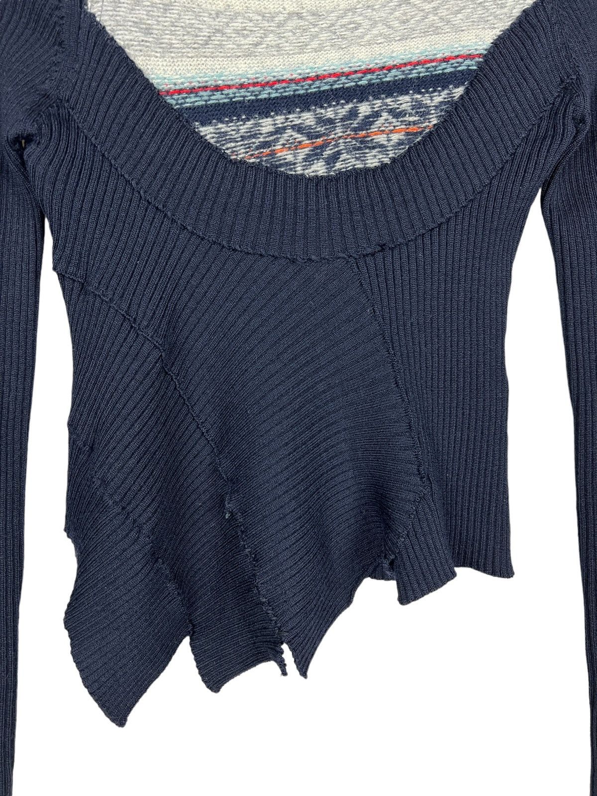 Marithe + Francois Girbaud Archive MFG Rebuild Asymmetrical Knit Sweater Size M / US 6-8 / IT 42-44 - 4 Thumbnail