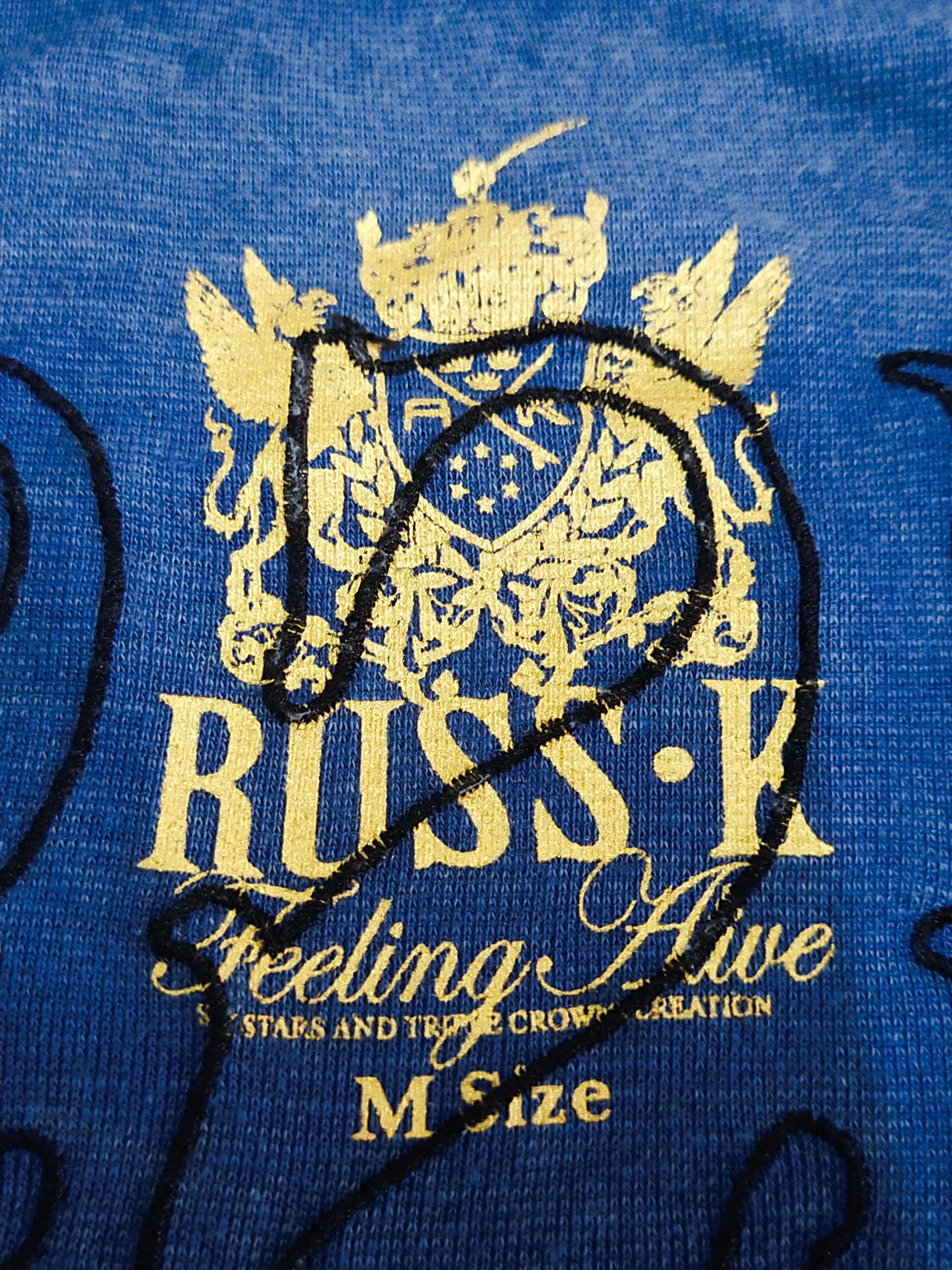 Japanese Brand 🔥Deadstock Japanese Brand RUSS.K 3 Quarter Collar T Shirt Size US M / EU 48-50 / 2 - 8 Thumbnail